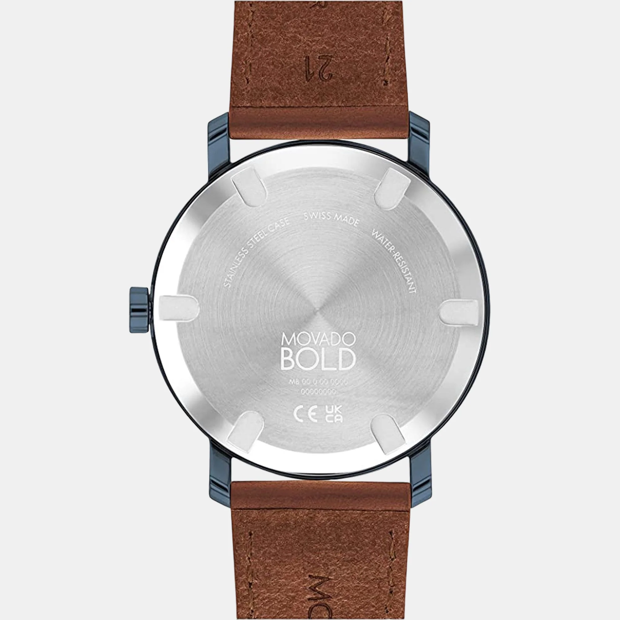 Bold Men Quartz Blue Dial Analog Leather Watch 3600806 - Image 3