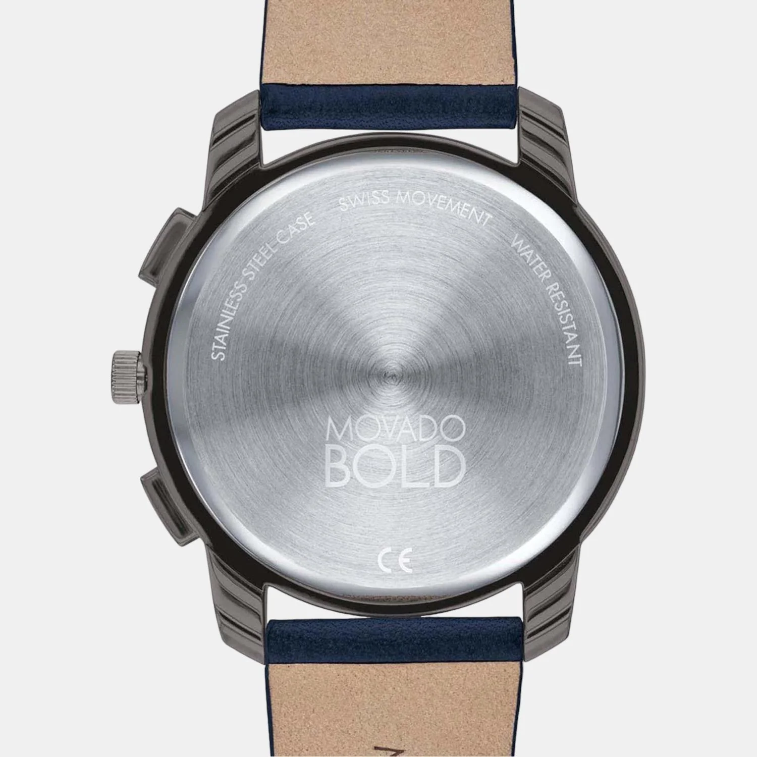 Bold Men Quartz Grey Dial Chronograph Leather Watch 3600720 - Image 3