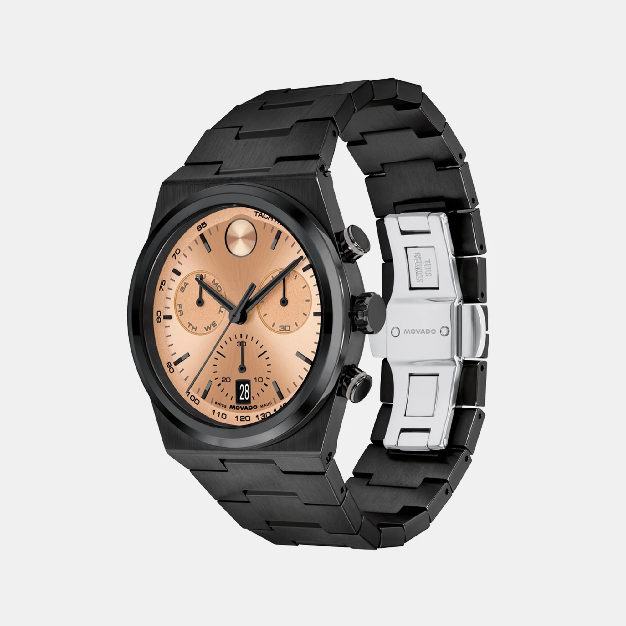 Bold Quest Men Quartz Rose Gold Dial Chronograph Stainless Steel Watch 3601245 - Image 2