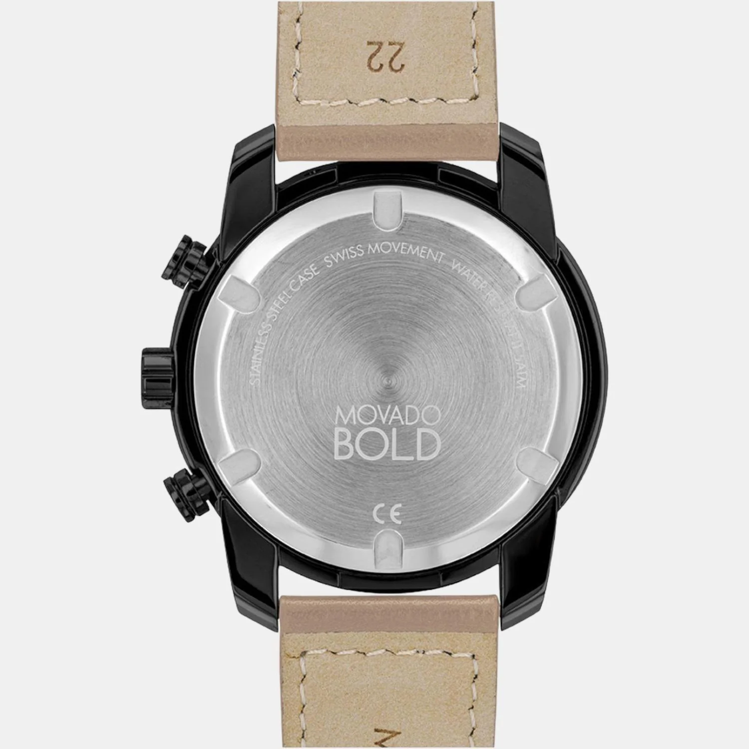 Bold Verso Men Quartz Black Dial Chronograph Leather Watch 3600738 - Image 4