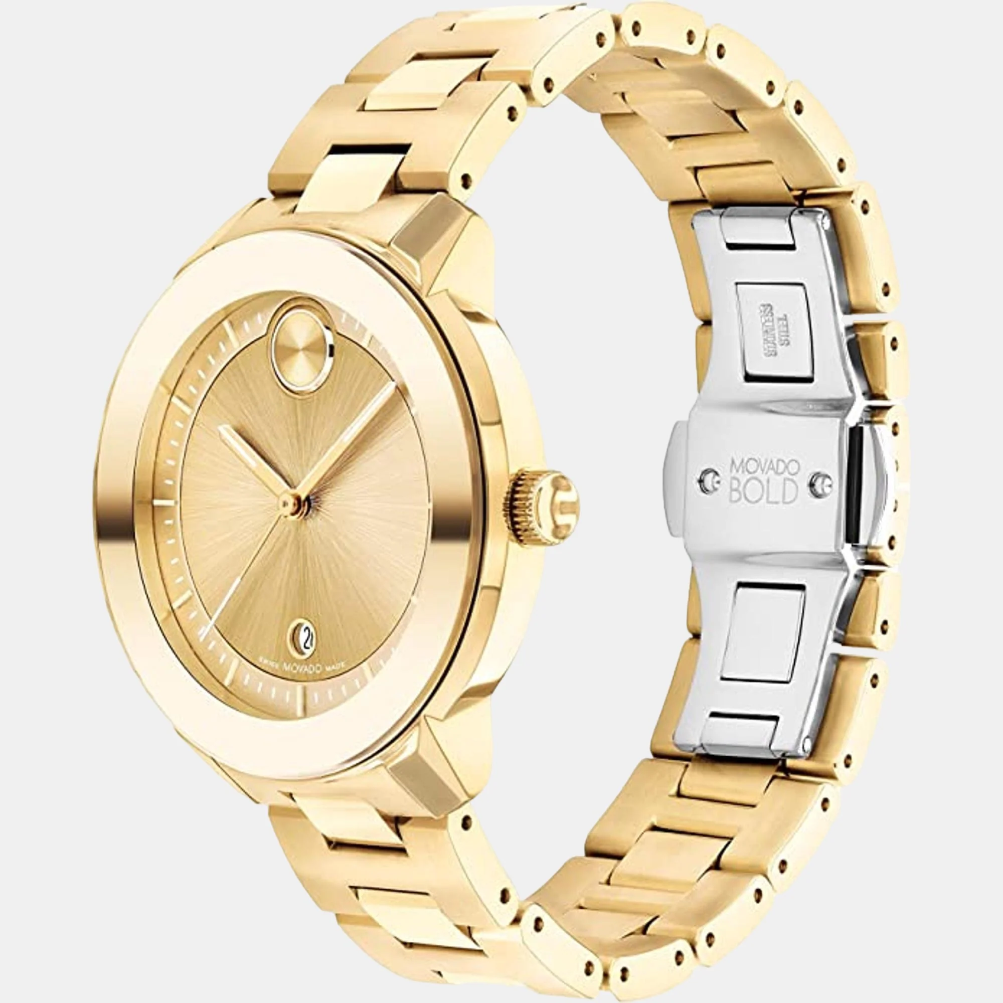Bold Women Quartz Gold Dial Analog Stainless Steel Watch 3600871 - Image 2