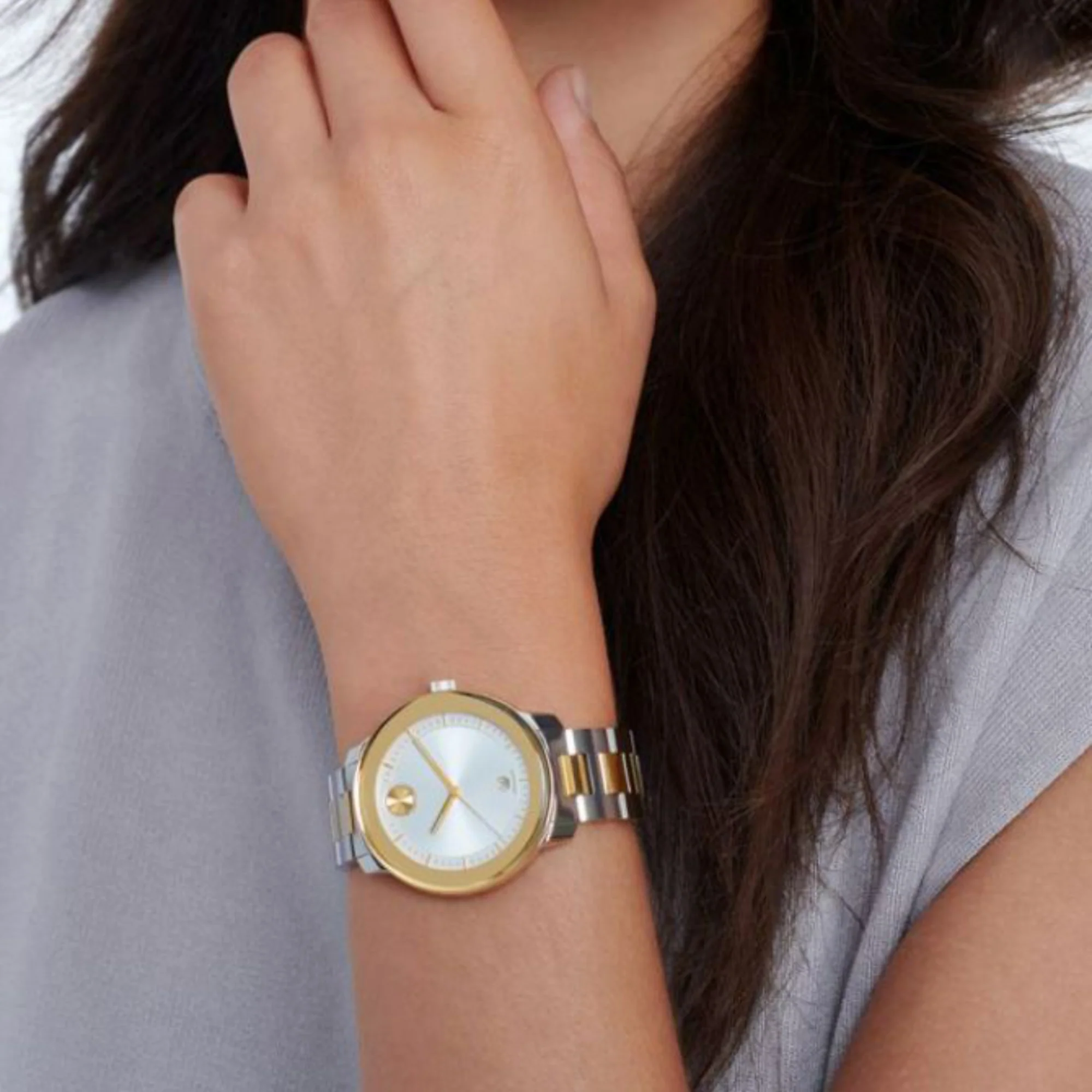 Bold Women Quartz Silver Dial Analog Stainless Steel Watch 3600749 - Image 2
