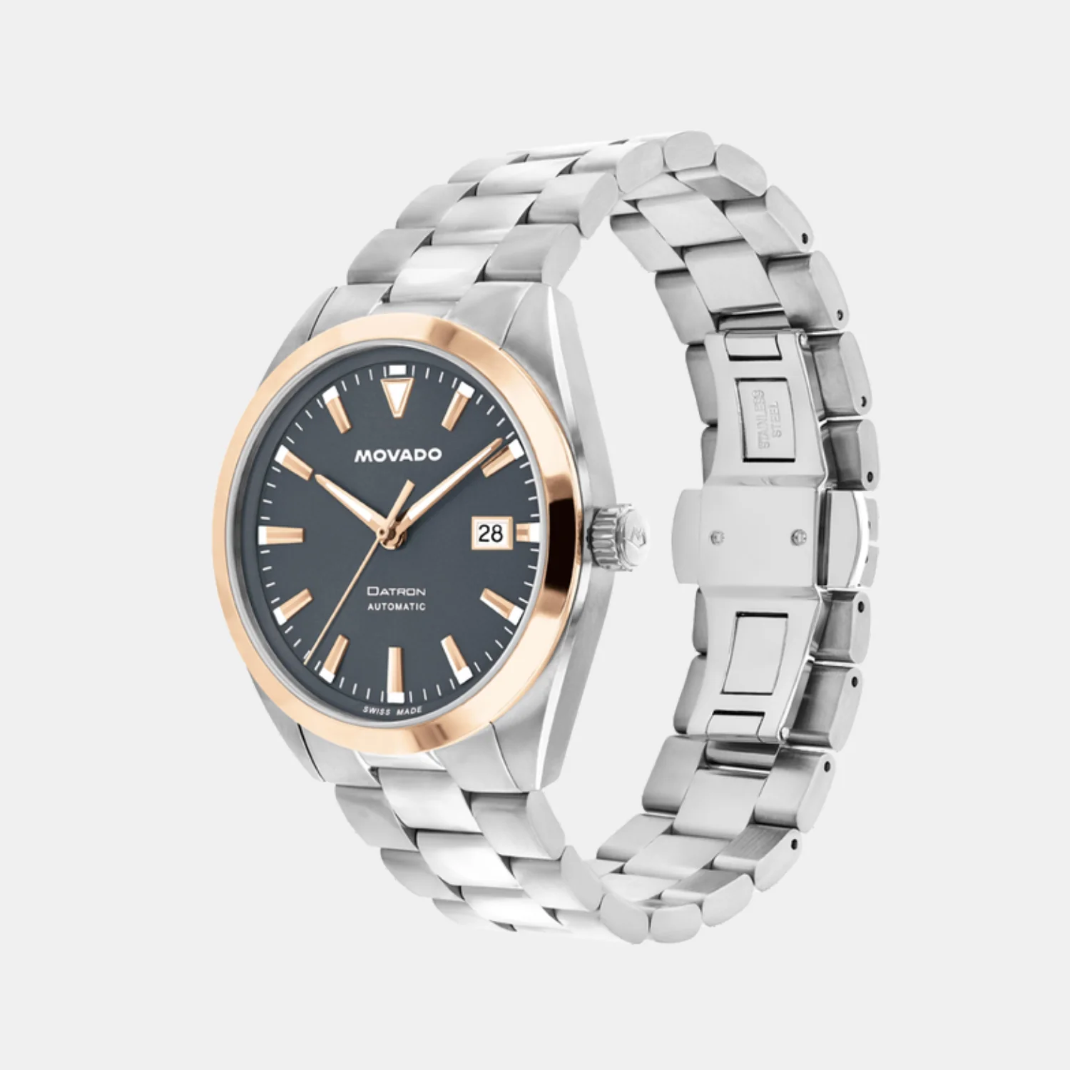 Heritage Men Quartz Charcoal Grey Dial Analog Stainless Steel Watch 3650209 - Image 3