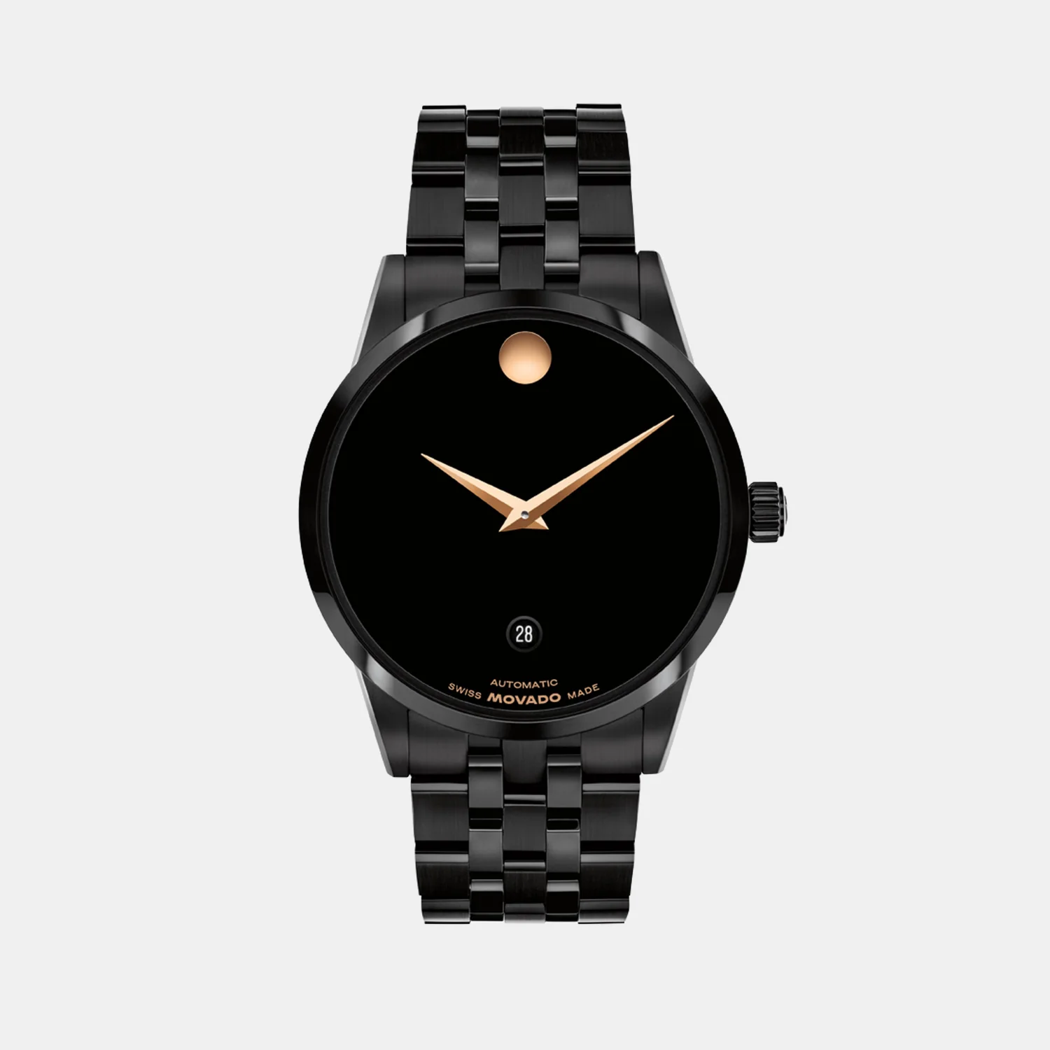 Museum Men Automatic Black Dial Analog Steel Watch 608034