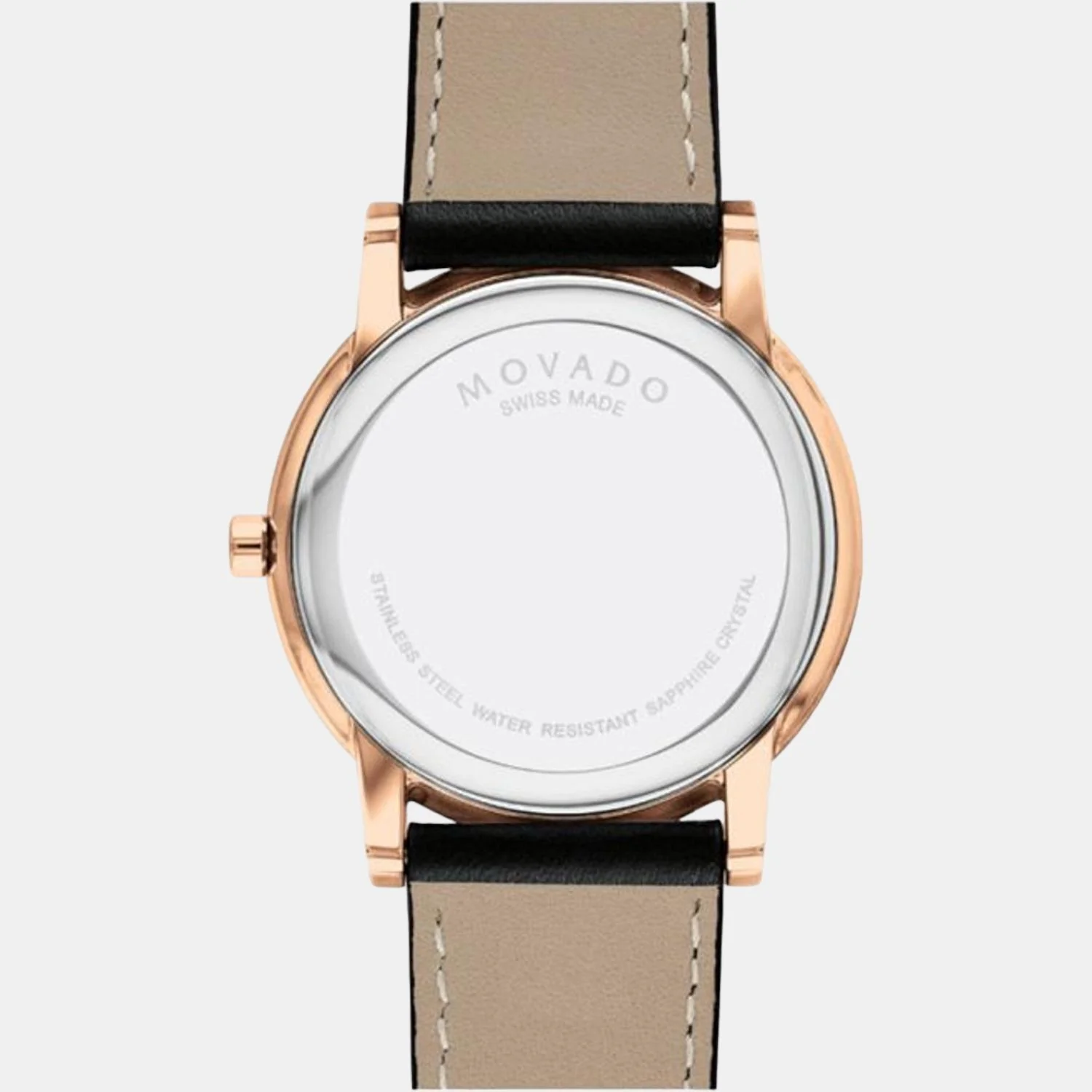 Museum Men Quartz Black Dial Analog Leather Watch 607272 - Image 2