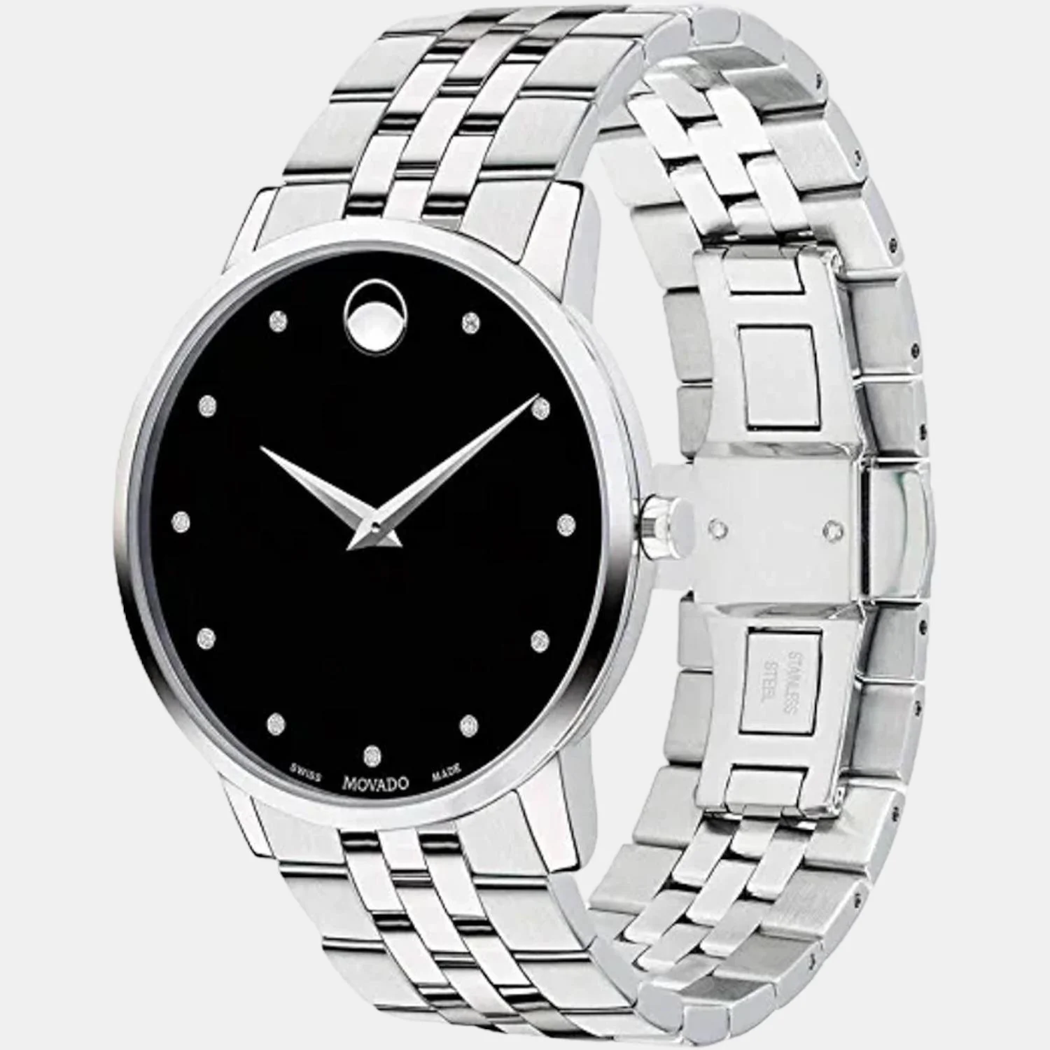 Museum Men Quartz Black Dial Analog Stainless Steel Watch 607201 - Image 2