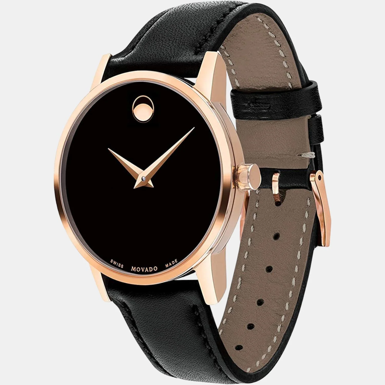 Museum Women Quartz Black Dial Analog Leather Watch 607276 - Image 2