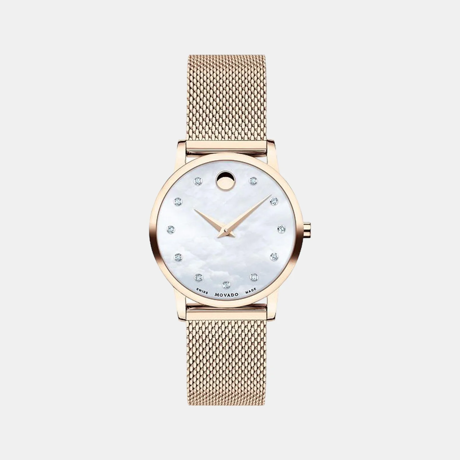 Museum Women Quartz Mother Of Pearl Dial Analog Stainless Steel Watch 607492