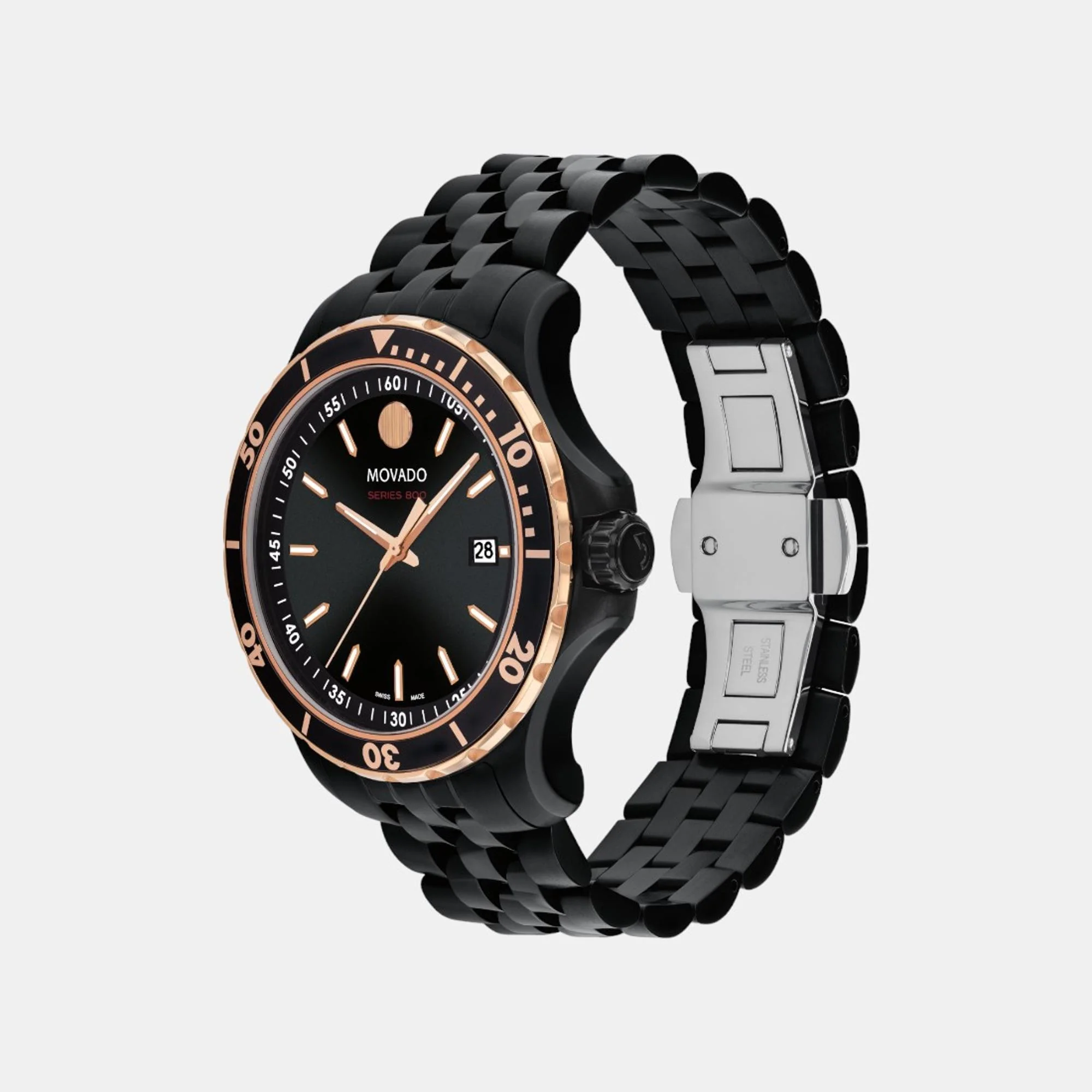Series 800 Men Quartz Black Dial Analog Stainless Steel Watch 2600186 - Image 2