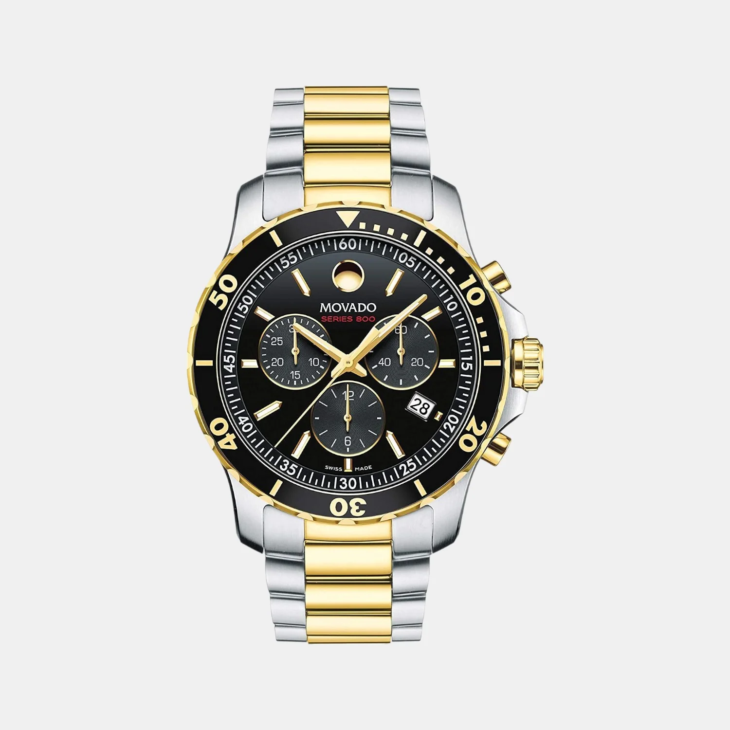 Series 800 Men Quartz Black Dial Chronograph Stainless Steel Watch 2600146