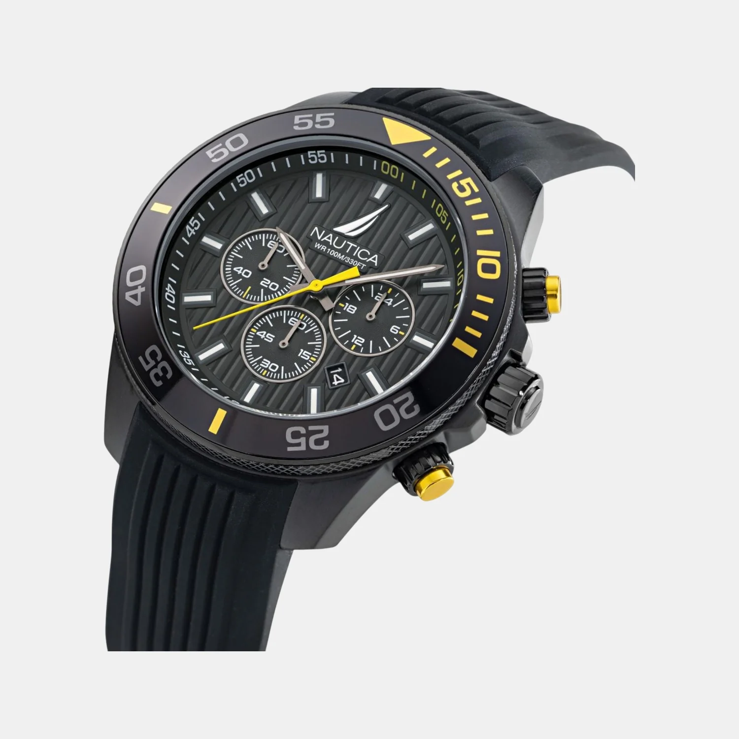 Nautica One Men Quartz Black Dial Analog Silicone Watch NAPNOS302 - Image 2
