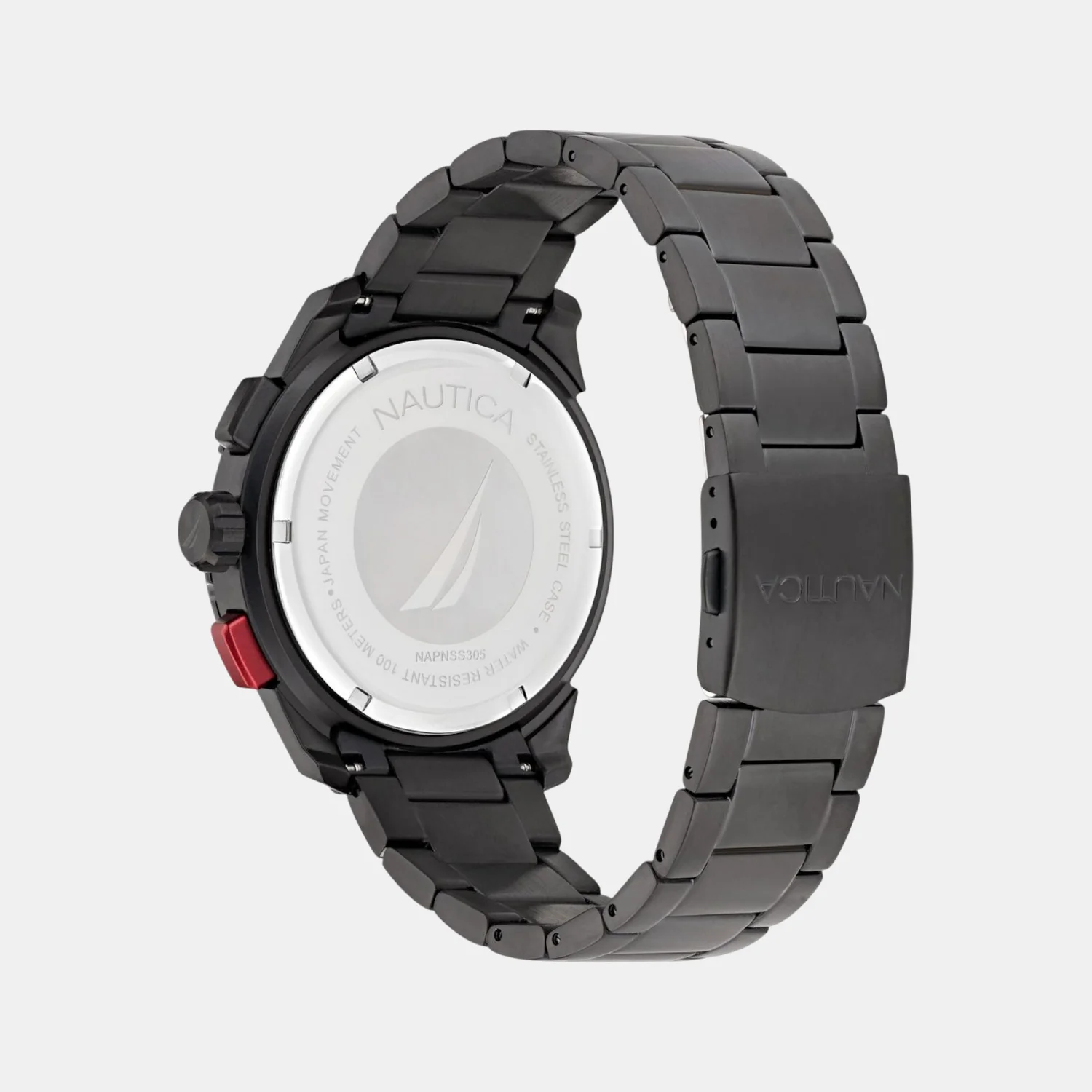 NST Men Quartz Black Dial Analog Stainless Steel Watch NAPNSS305 - Image 2