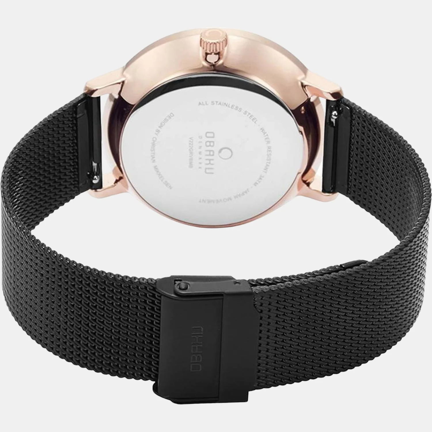 Ager Men Quartz Black Dial Analog Stainless Steel Watch V235GXVBMB - Image 2
