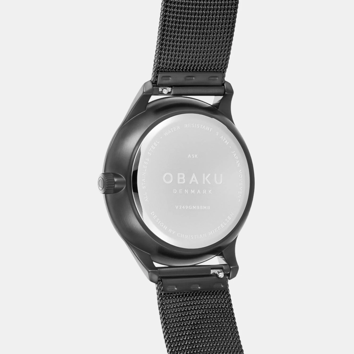 Ask Charcoal Men Quartz Black Dial Analog Stainless Steel Watch V249GMBBMB - Image 5