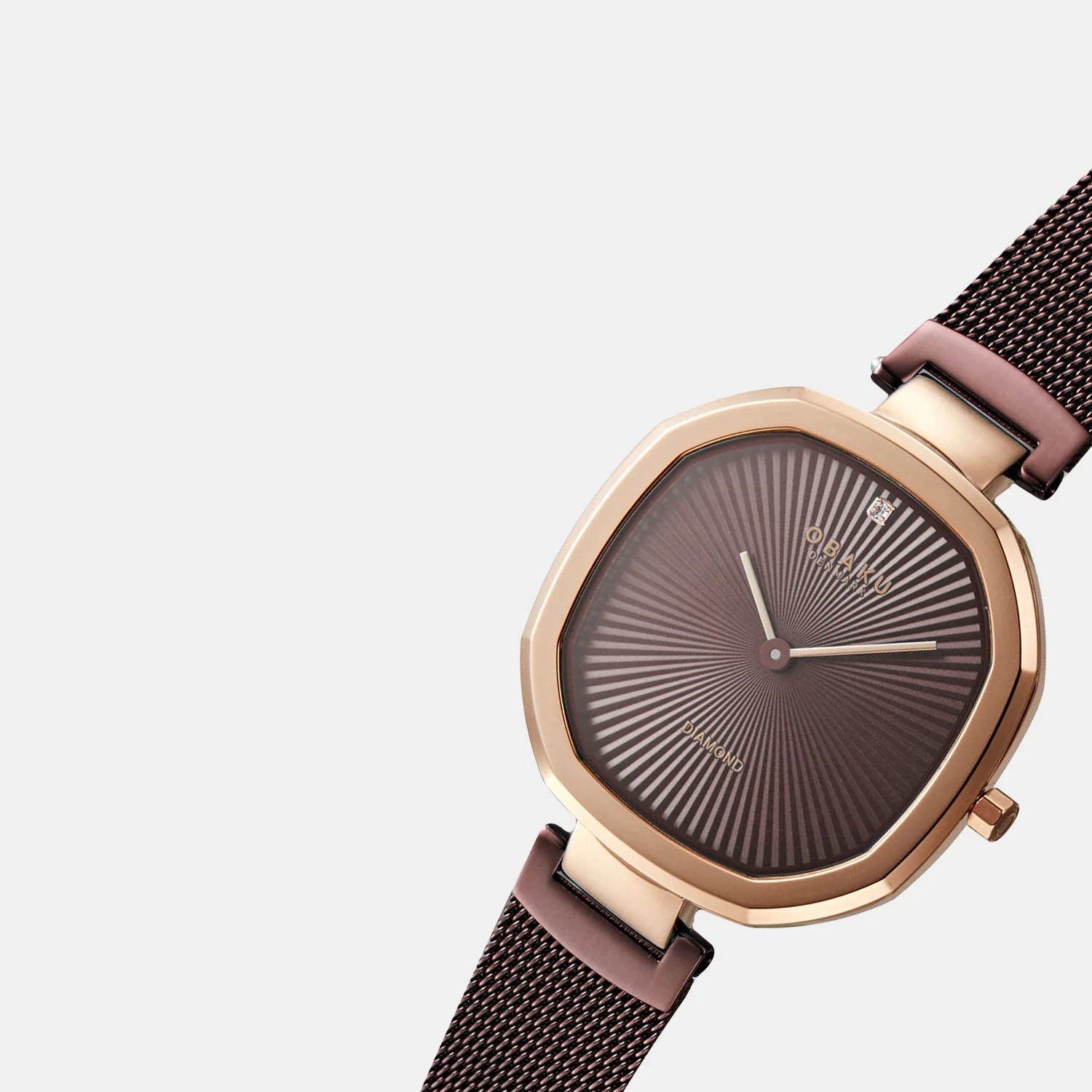 Brilliant Women Quartz Brown Dial Analog Stainless Steel Watch V277LXVNMN - Image 4