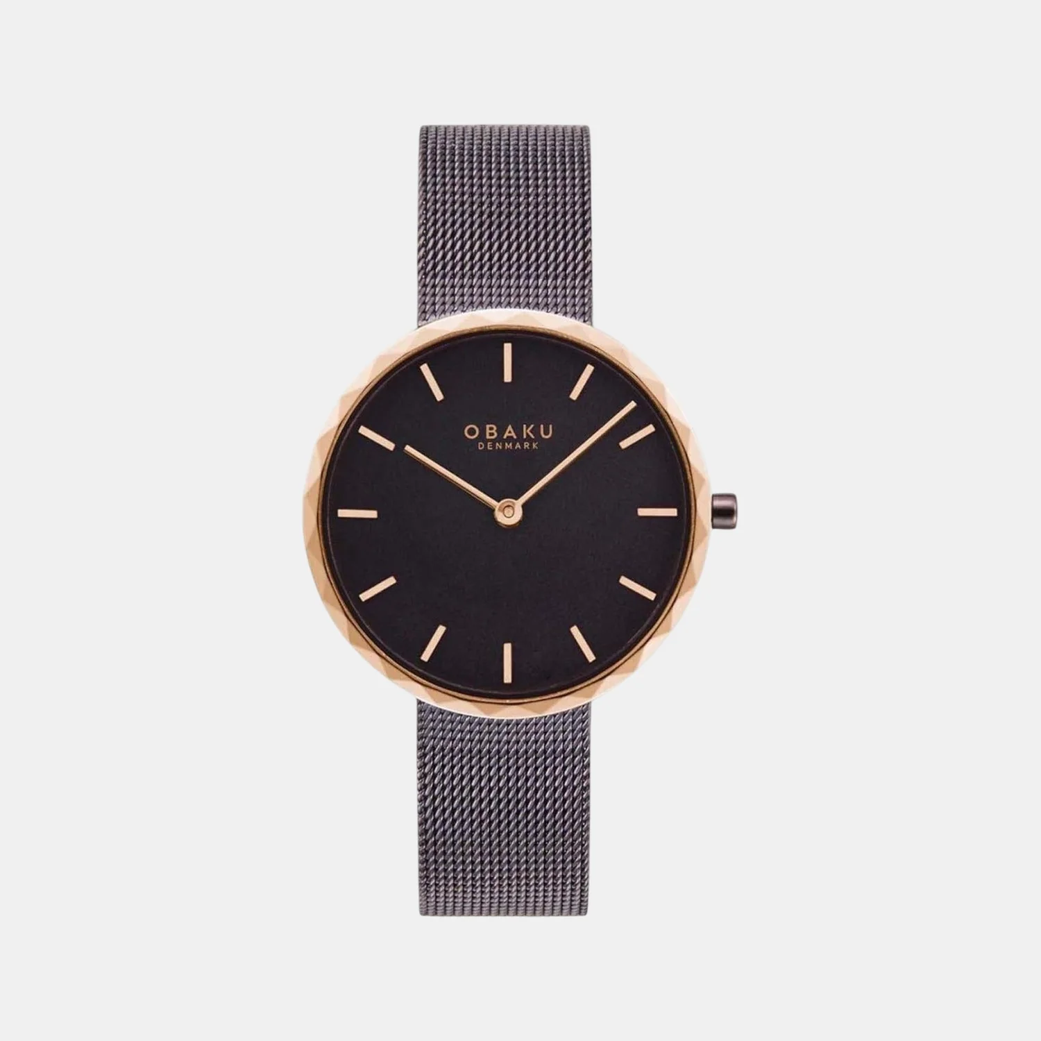 Folder Women Quartz Black Dial Analog Mesh Watch V252LXXNMN