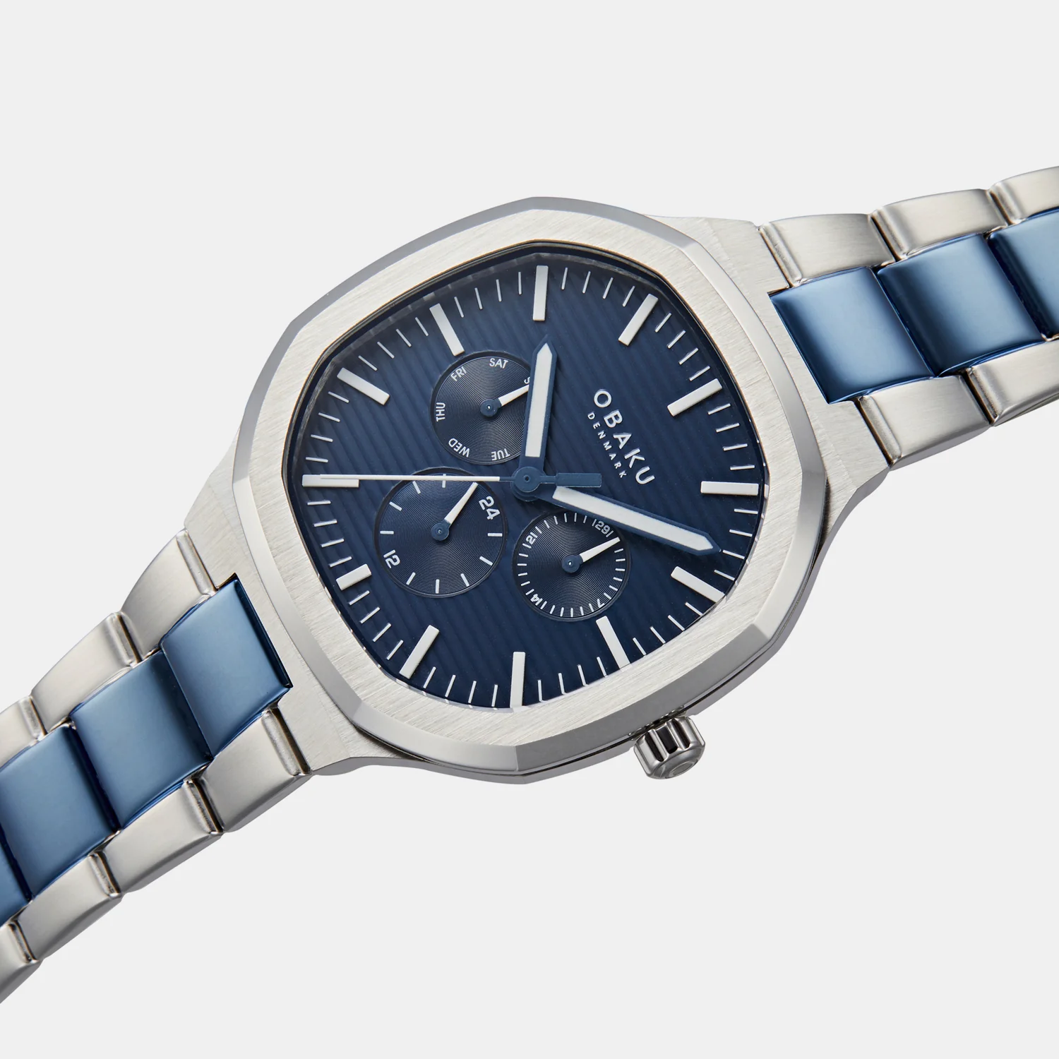 Ild Bluesteel Men Quartz Blue Dial Analog Stainless Steel Watch V275GMCLSK - Image 2