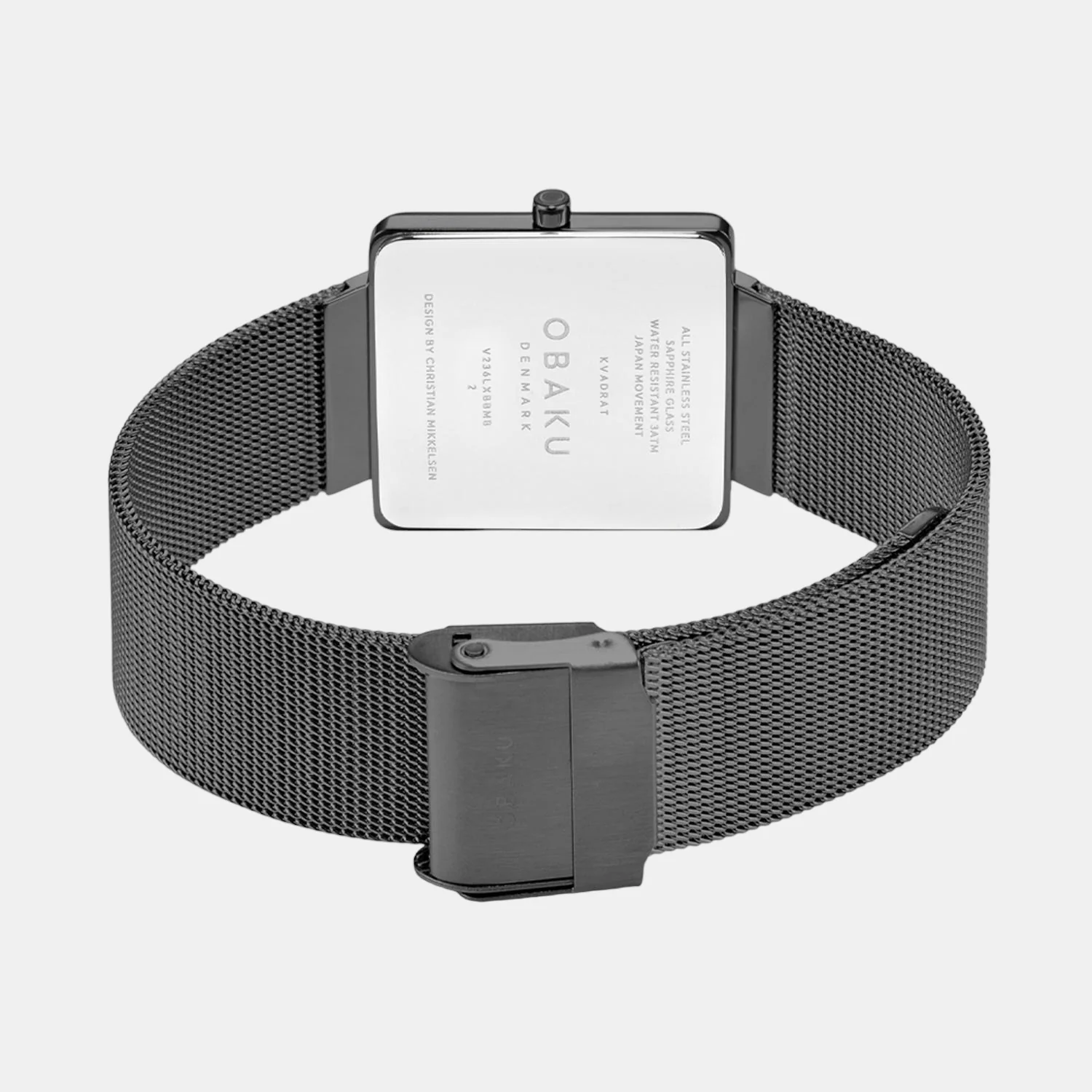 Kvadrat-Black Women Quartz Black Dial Analog Mesh Watch V236LXBBMB - Image 2