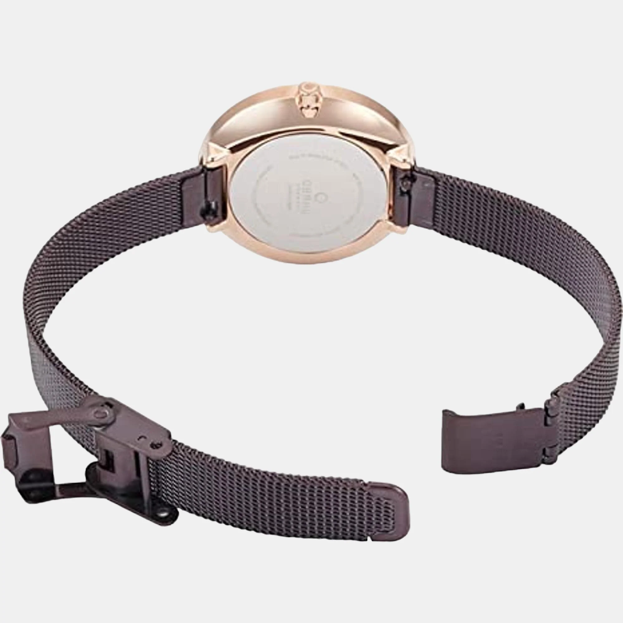 Merian-Walnut Women Quartz Black Dial Analog Stainless Steel Watch V226LXVNMN - Image 3