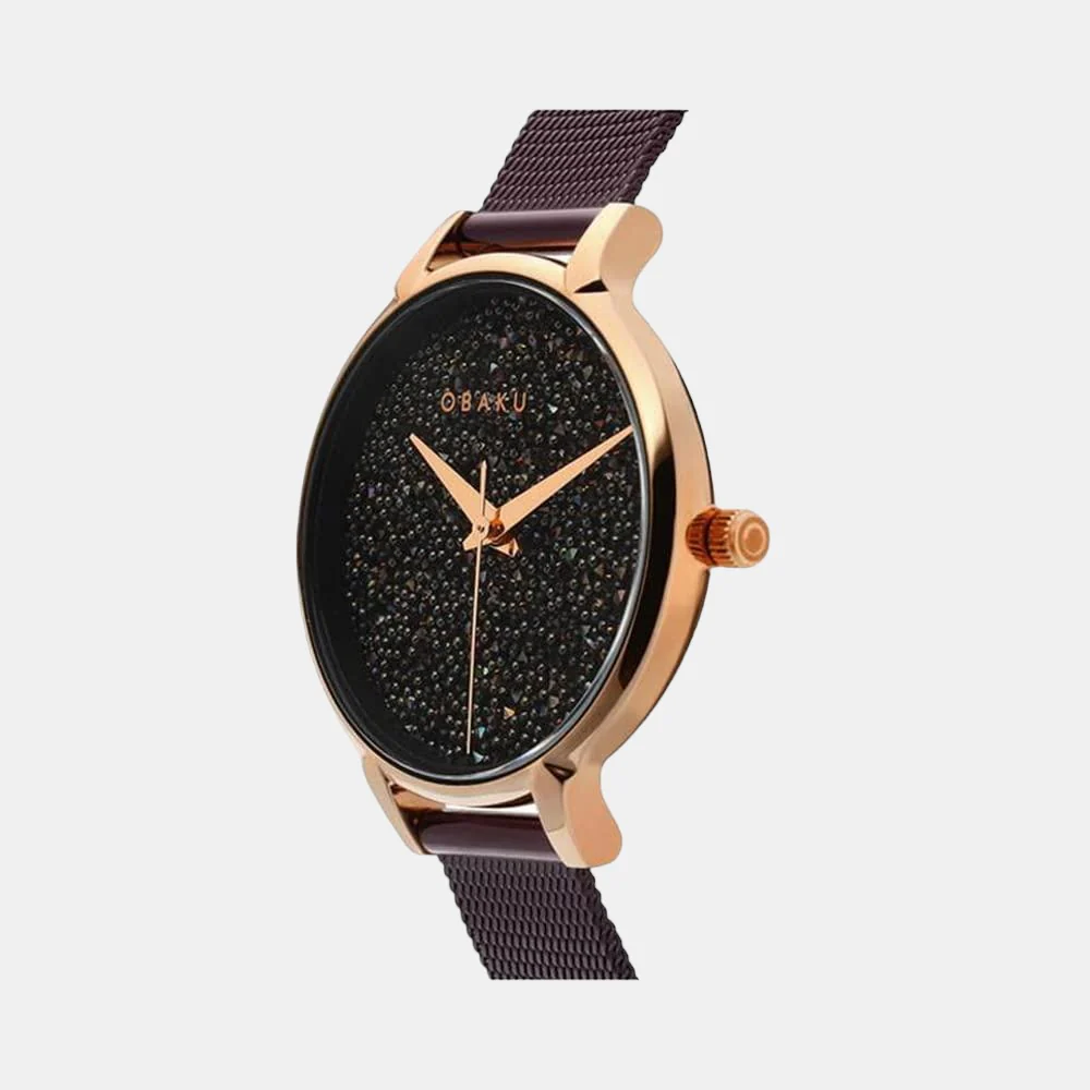 Stjerner-Walnut Women Quartz Two Tone Dial Analog Stainless Steel Watch V238LXVNMN - Image 3