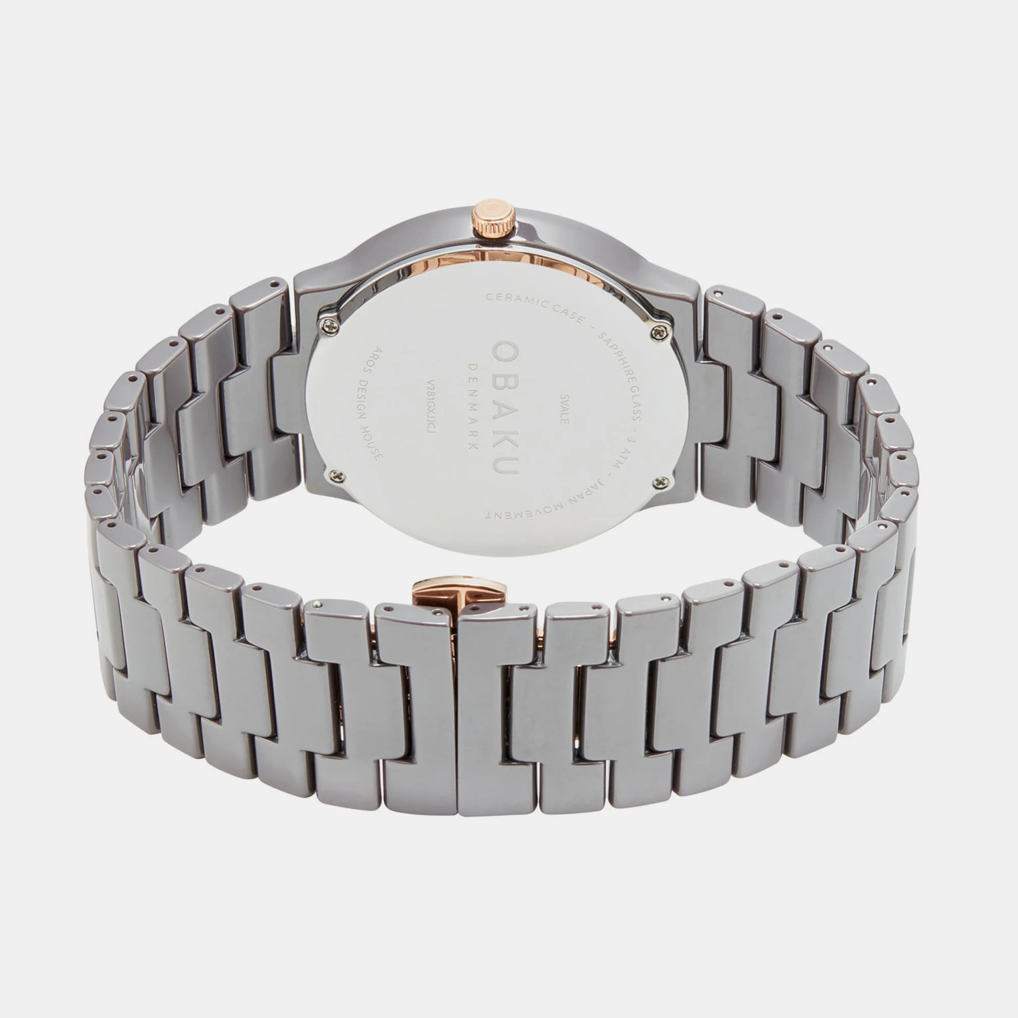 Svale Graphite Men Quartz Grey Dial Analog Ceramic Watch V281GXJJCJ - Image 4