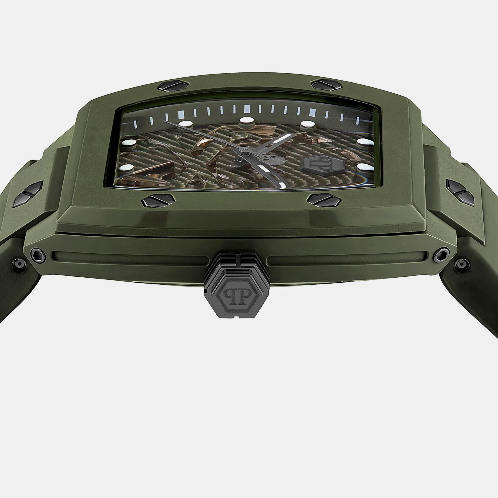 $keleton Men Automatic Green Dial Analog Silicone Watch PWVBA0223 - Image 2