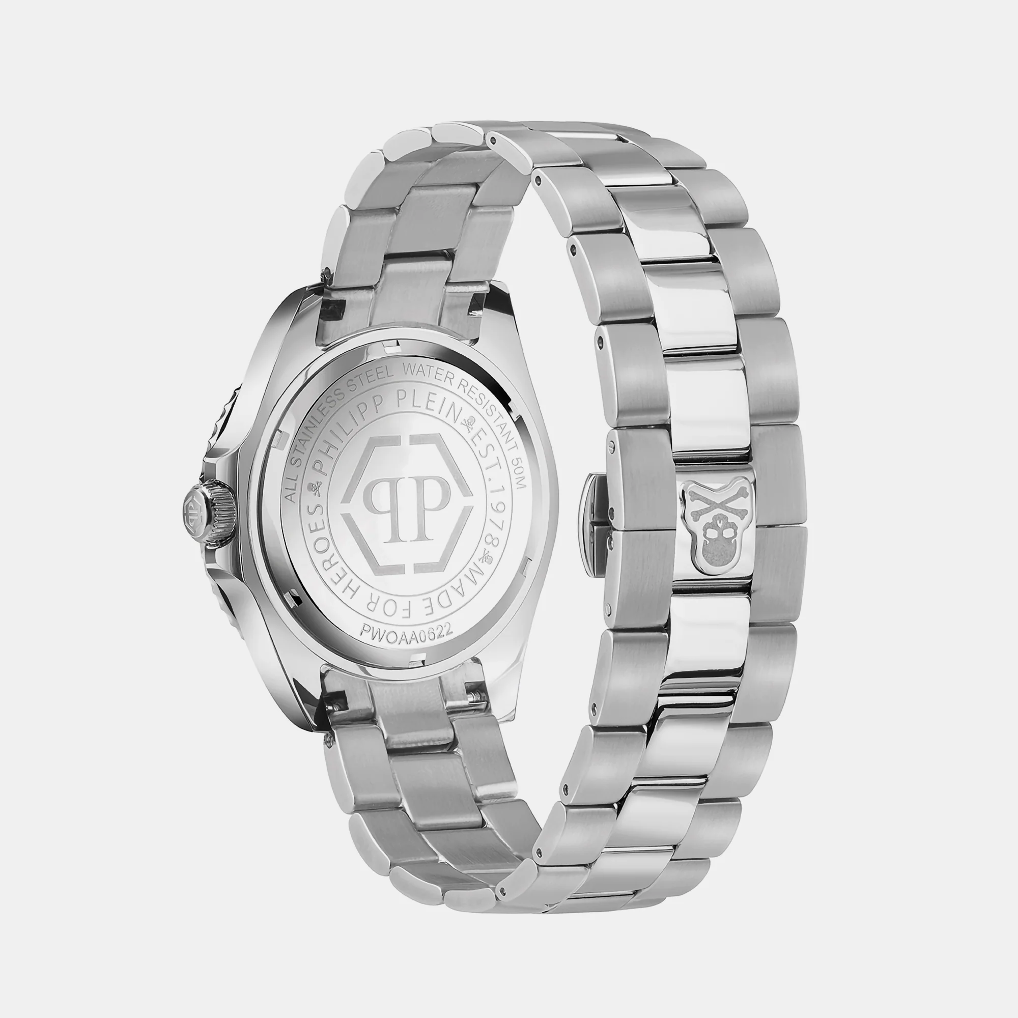 $kull Men Quartz Green Dial Analog Stainless Steel Watch PWOAA0622 - Image 3