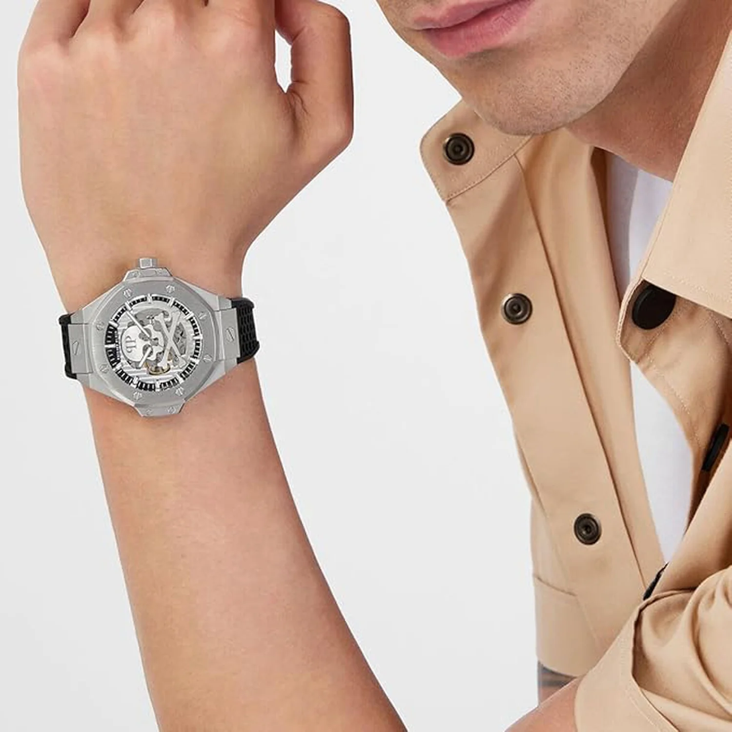 Men Automatic Silver Dial Analog Watch PWPFA0124 - Image 4