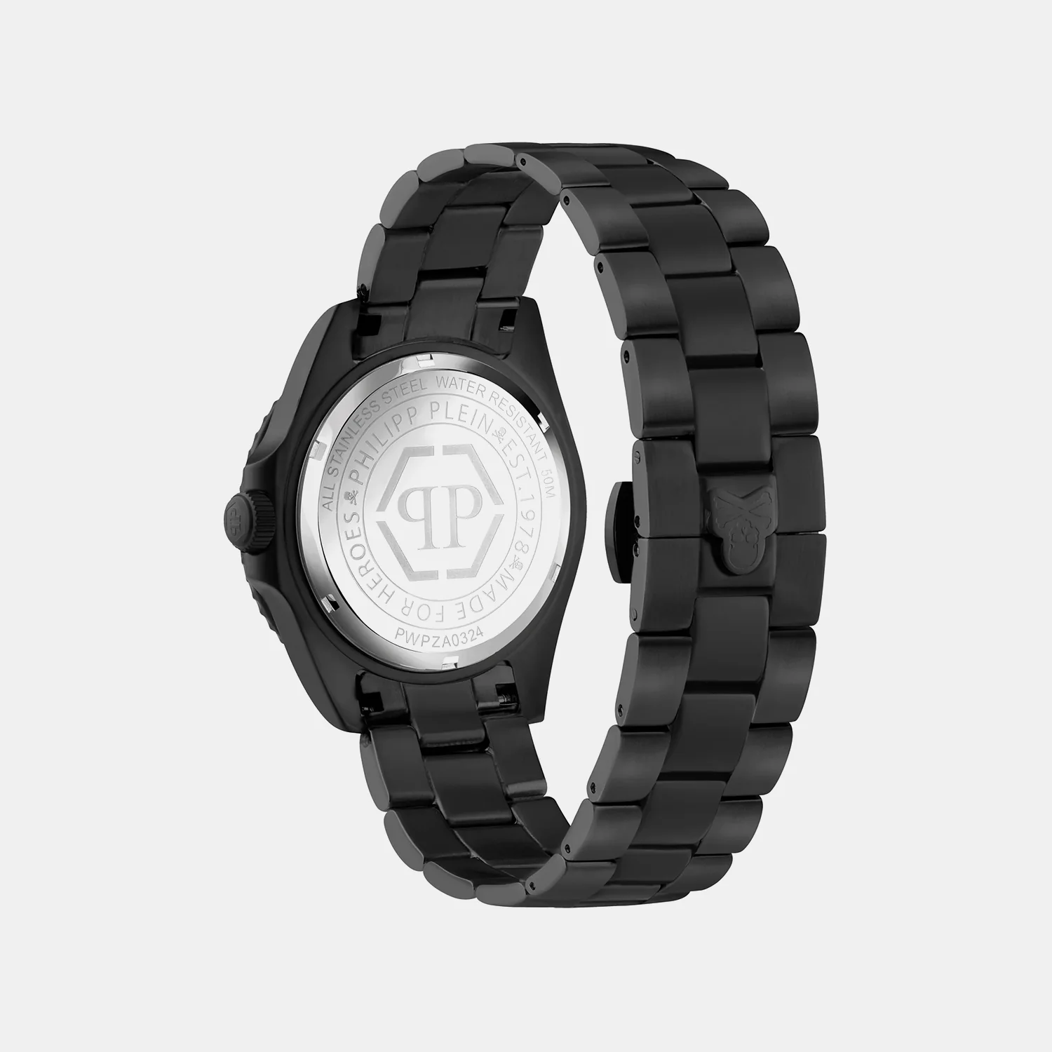 Men GMT Black Dial Analog Stainless Steel Watch PWPZA0324 - Image 3