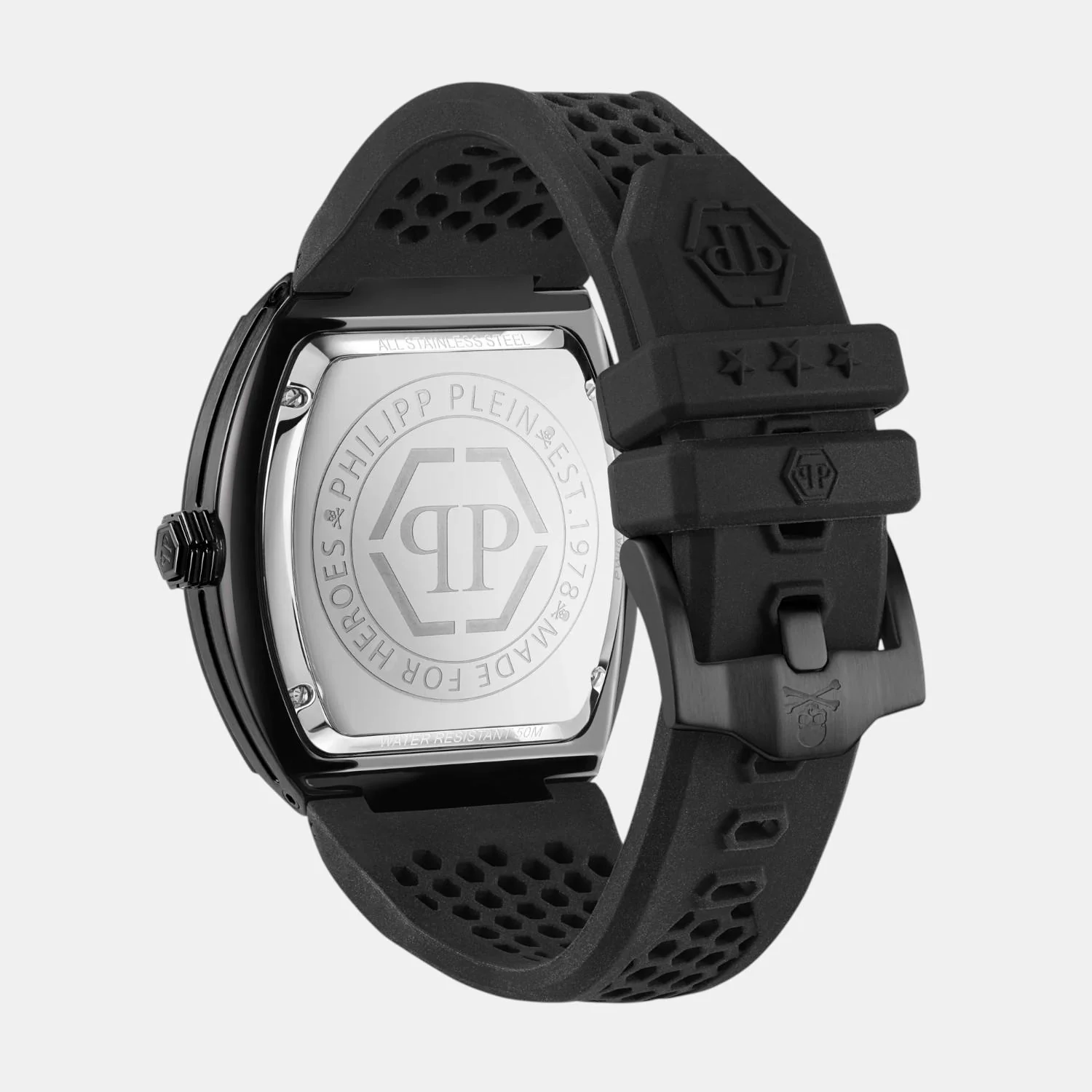 Men Quartz Black Dial Analog Silicone Watch PWPUA0324 - Image 4