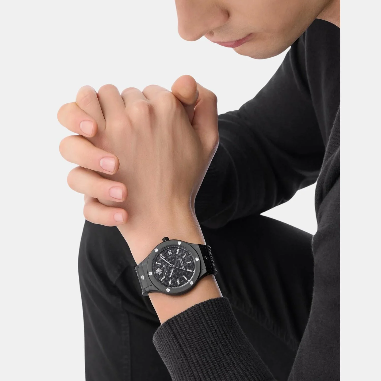 Men Quartz Black Dial Analog Silicone Watch PWUFA0325 - Image 4