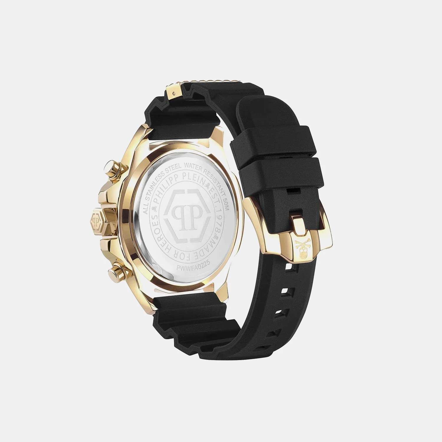 Men Quartz Black Dial Chronograph Silicone Watch PWWFA0225 - Image 3