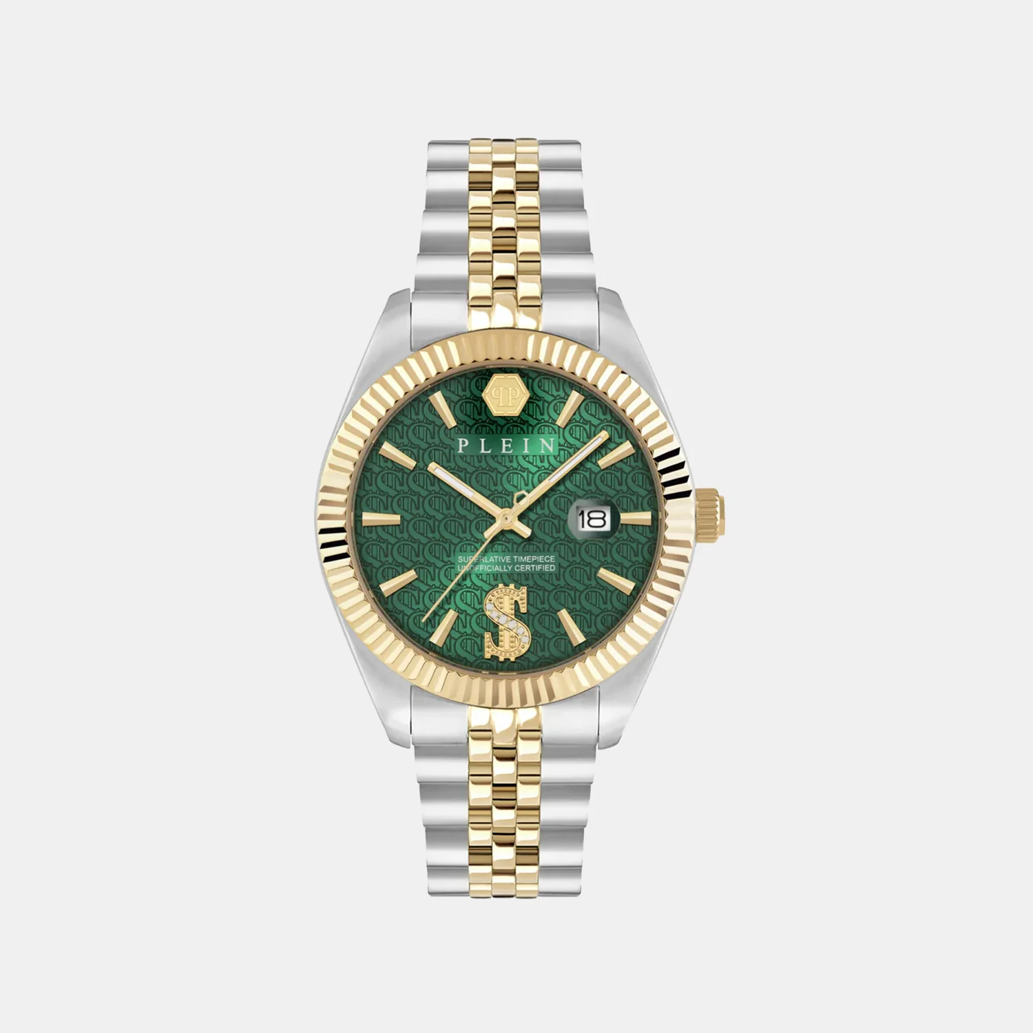 Men Quartz Green Dial Analog Metal Watch PWMFA0825