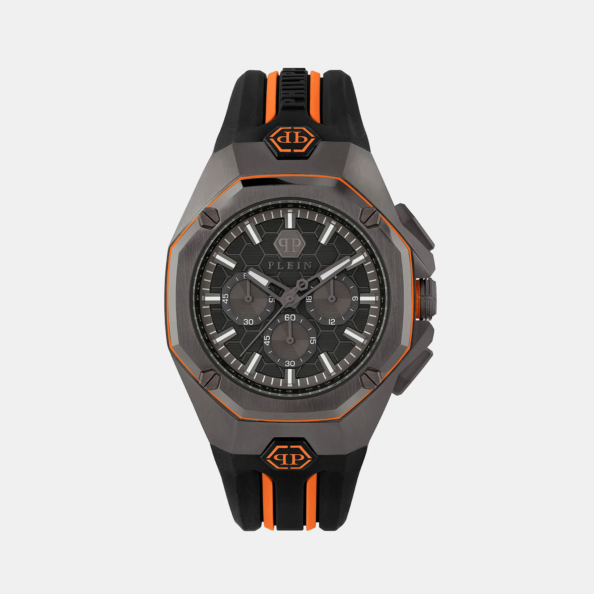 Men Quartz Grey Dial Analog Silicone Watch PWTBA0523