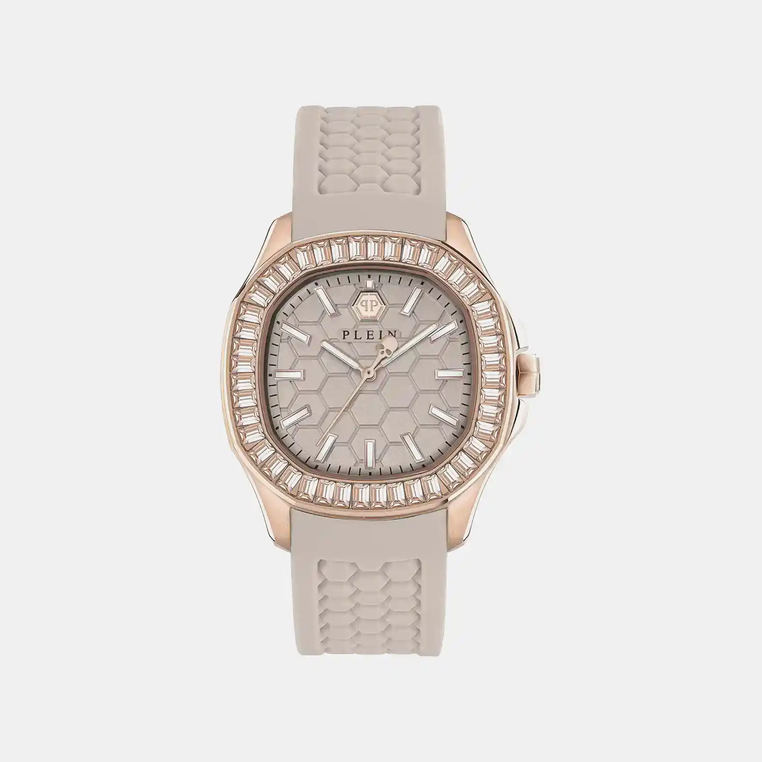 Spectre Women Quartz Beige Dial Analog Silicone Watch PWTAA0423