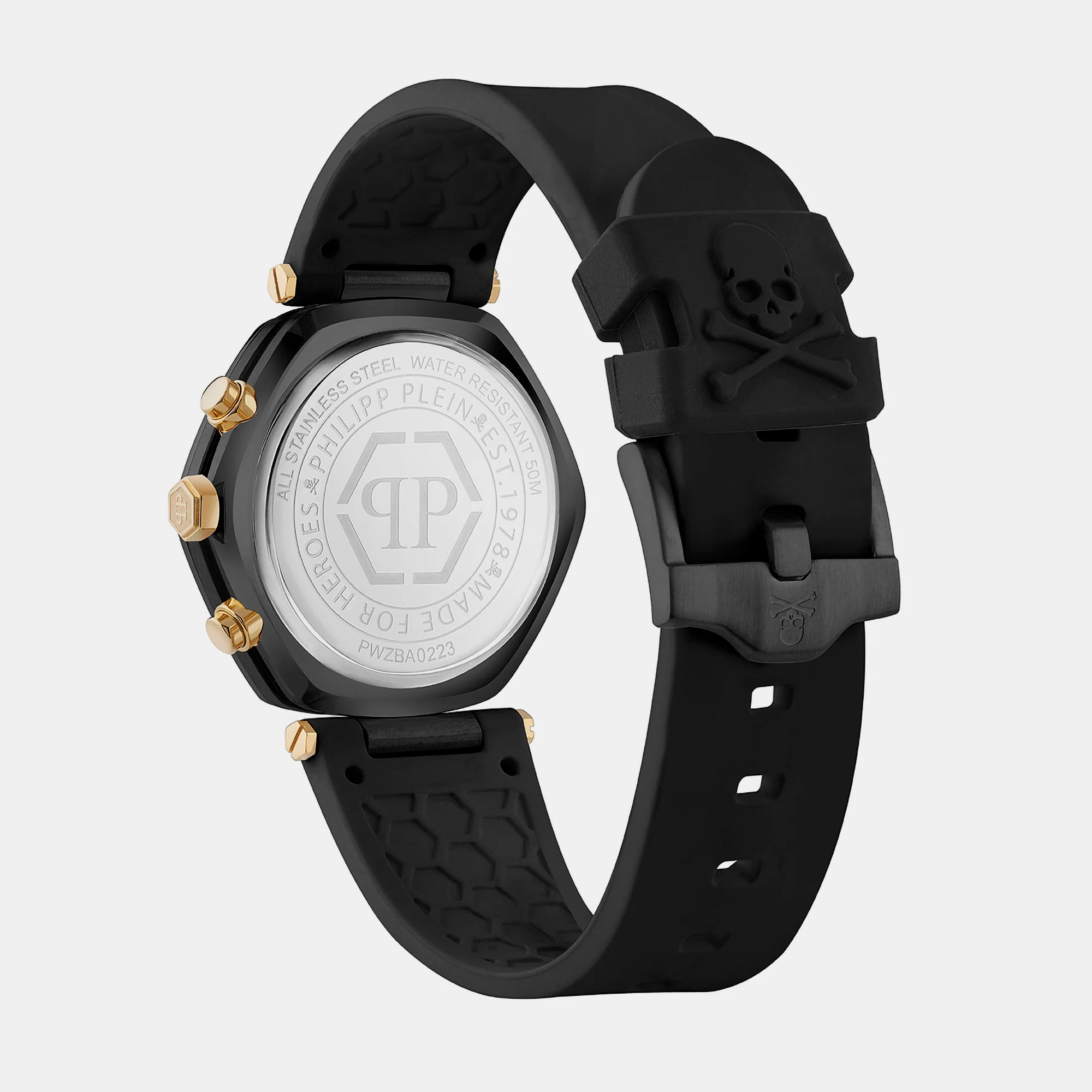 Street Couture Men Quartz Black Dial Chronograph Silicone Watch PWZBA0223 - Image 3