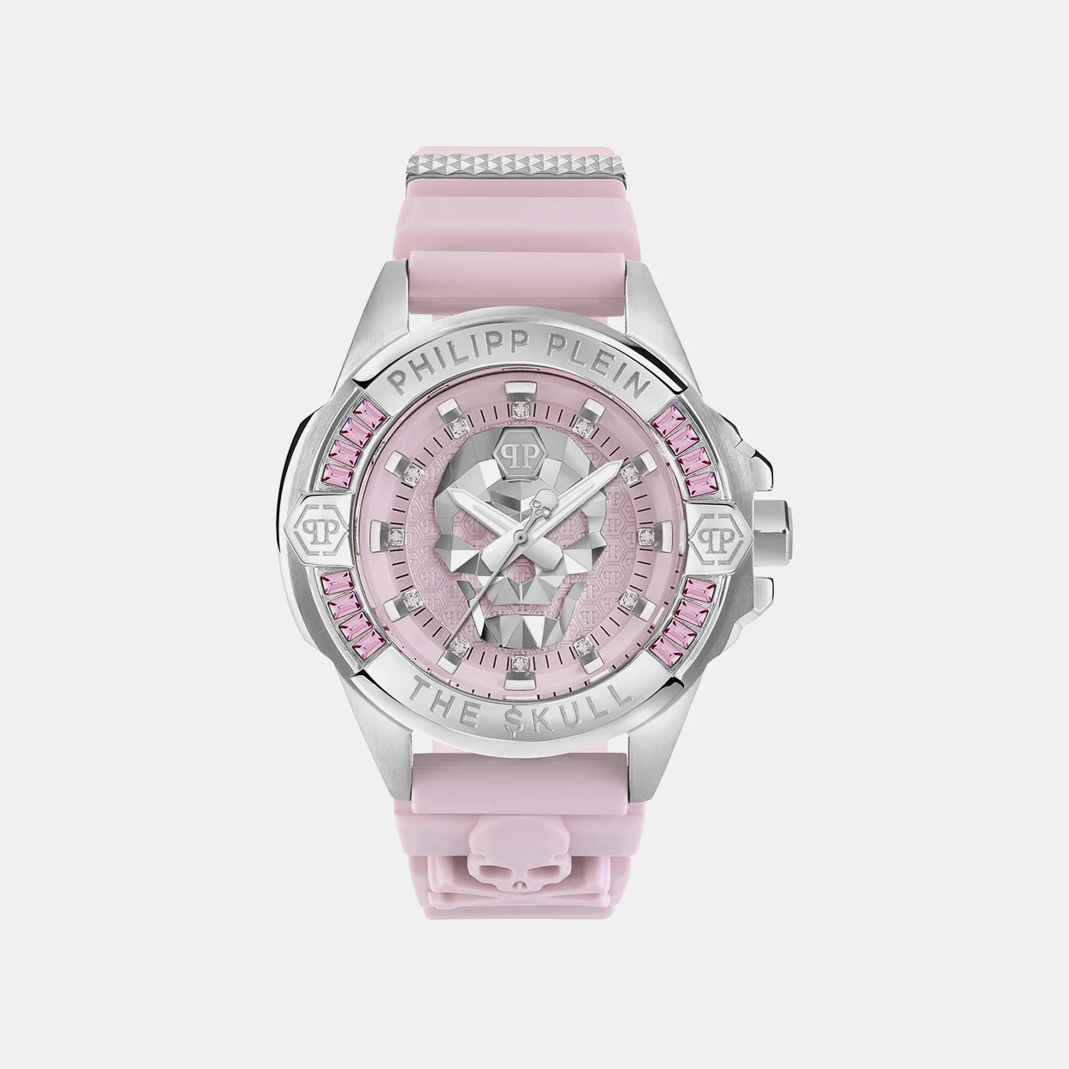 Women Quartz Pink Dial Analog Silicone Watch PWNAA1123