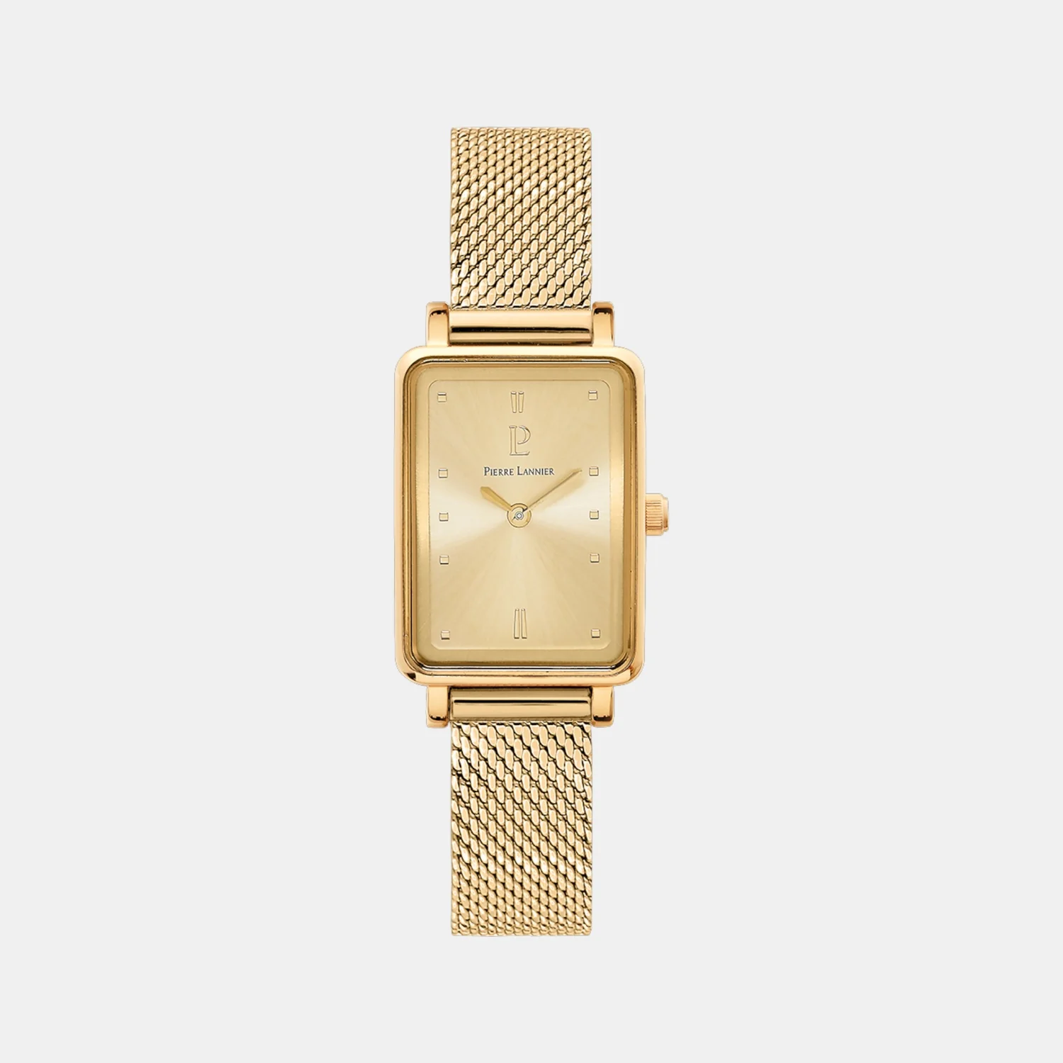 Ariane Women Quartz Gold Dial Analog Mesh Watch 057H542