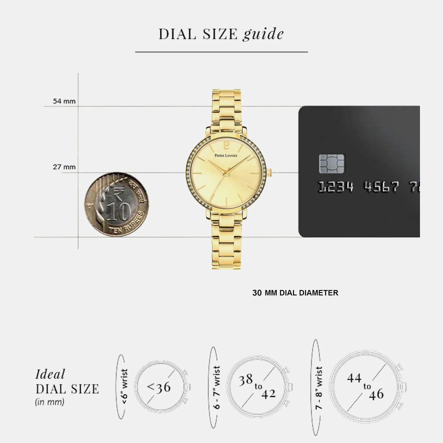 Chouquette Women Quartz Gold Dial Analog Stainless Steel Watch 037H542 - Image 5