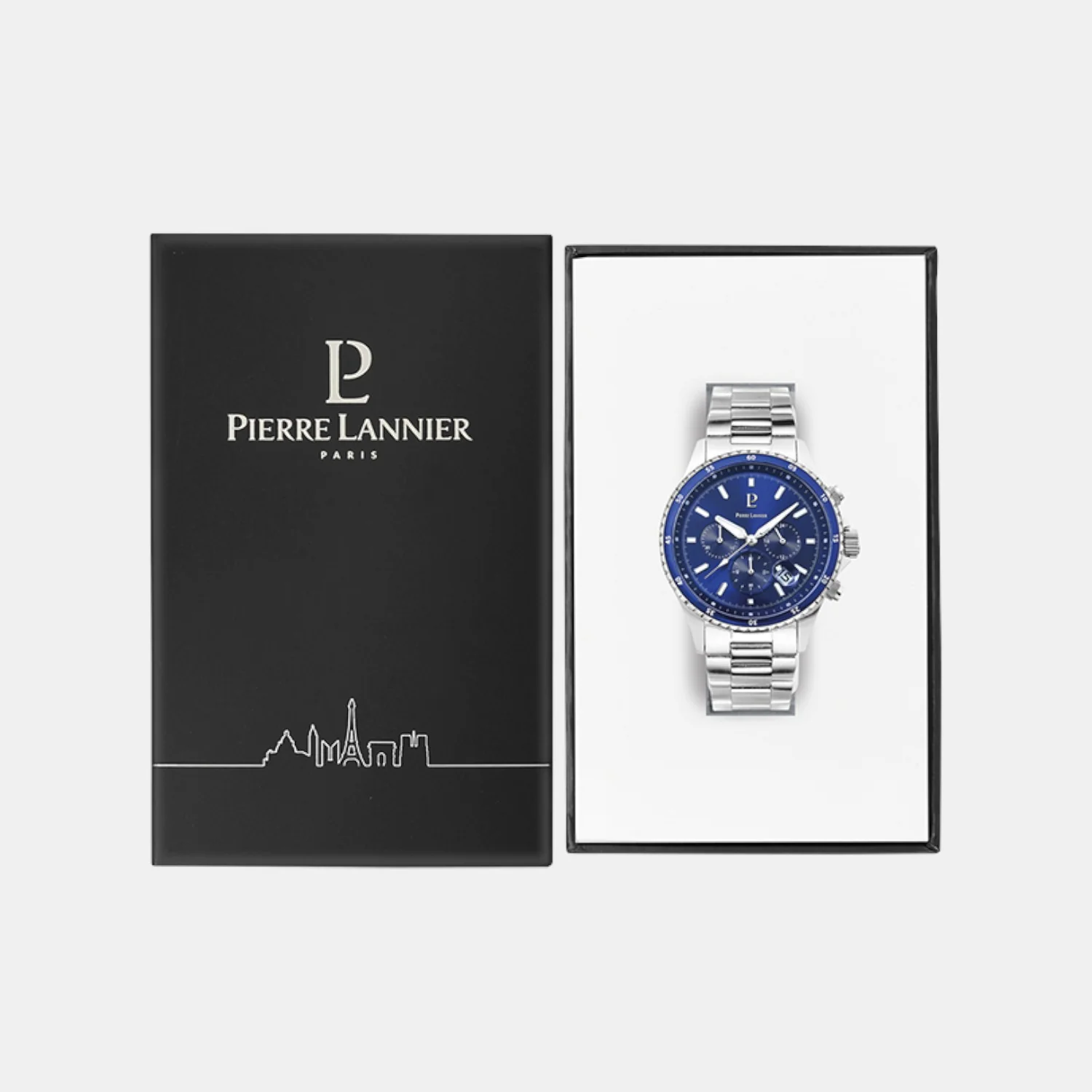 Cronos Men Quartz Blue Dial Chronograph Stainless Steel Watch 226G161 - Image 5