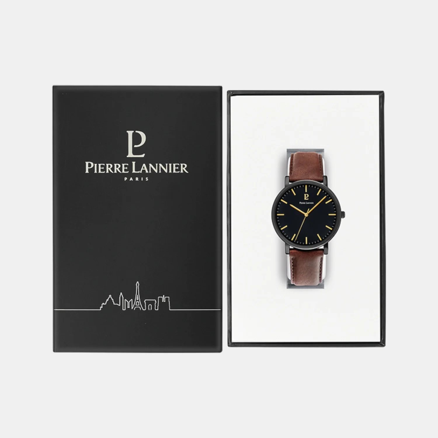 Essential Men Quartz Black Dial Analog Leather Watch 218F434 - Image 5