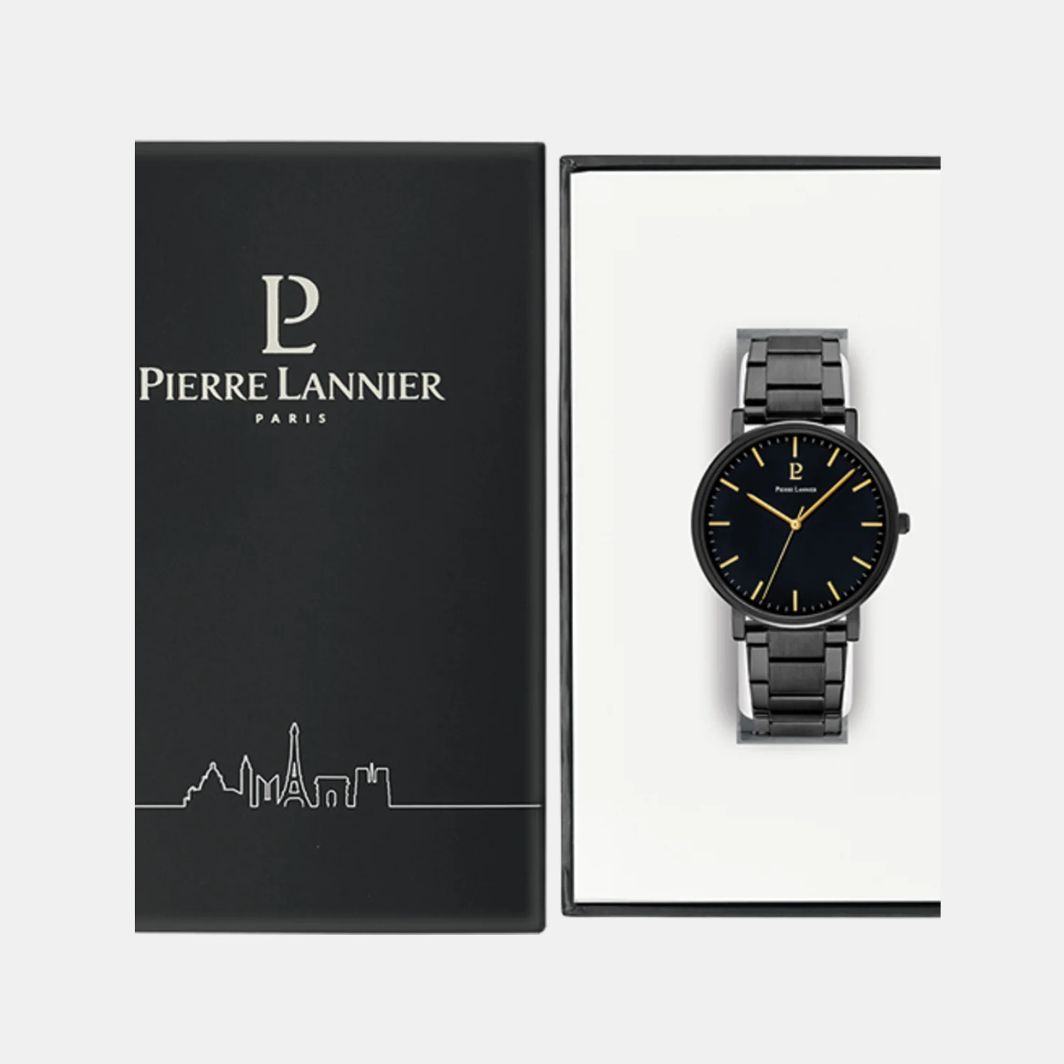Essential Men Quartz Black Dial Analog Stainless Steel Watch 252G439 - Image 4