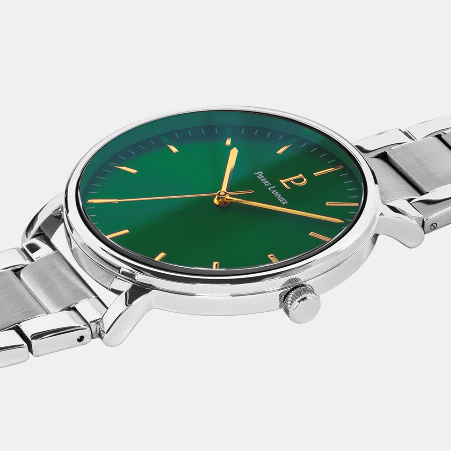 Essential Men Quartz Green Dial Analog Stainless Steel Watch 251G171 - Image 2