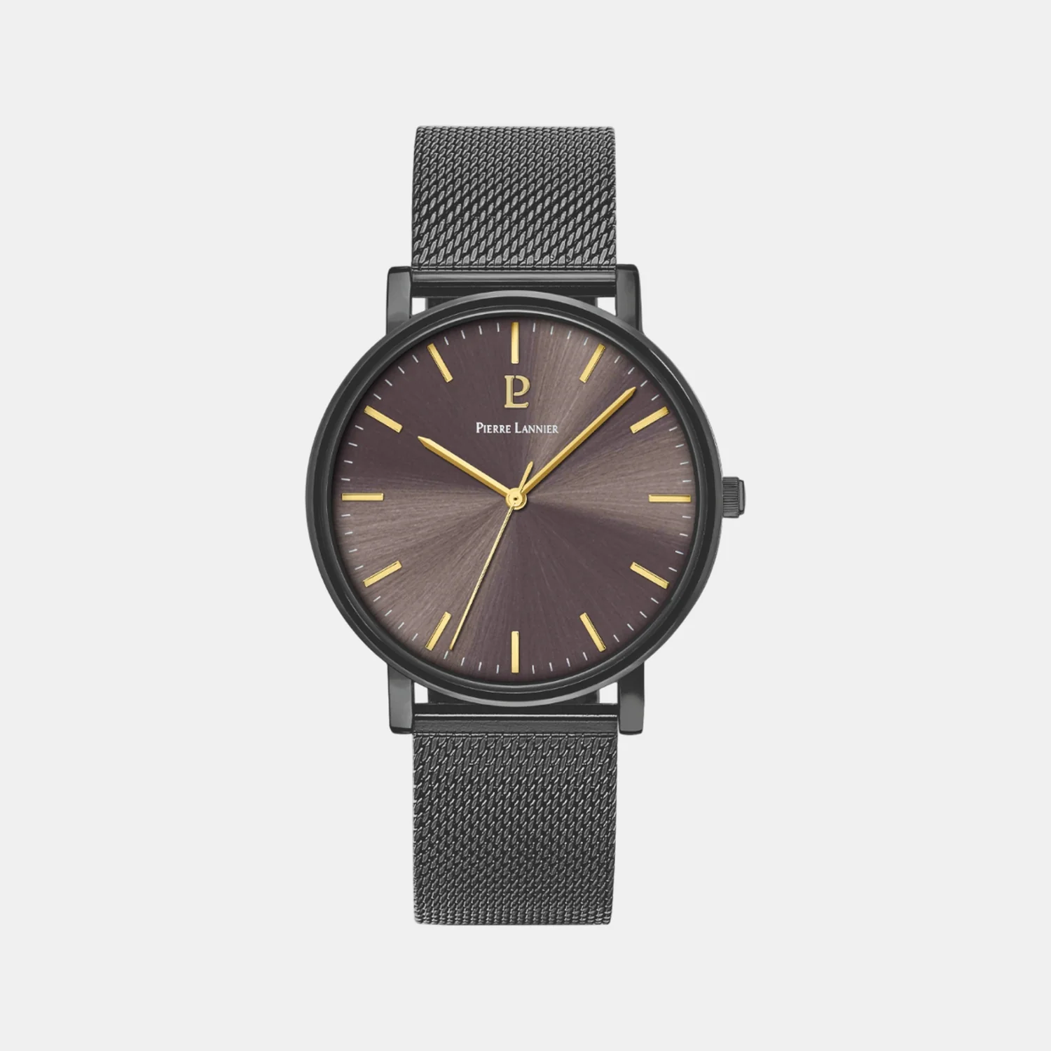 Essential Men Quartz Grey Dial Analog Mesh Watch 218F499