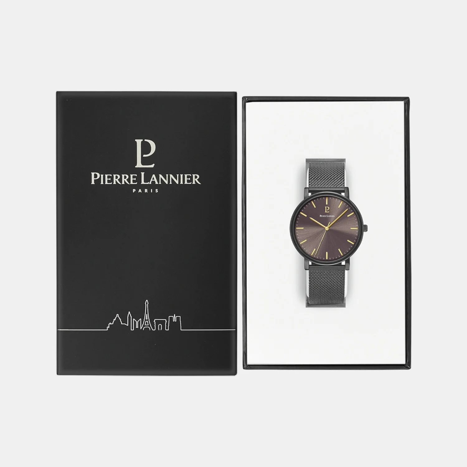 Essential Men Quartz Grey Dial Analog Mesh Watch 218F499 - Image 6