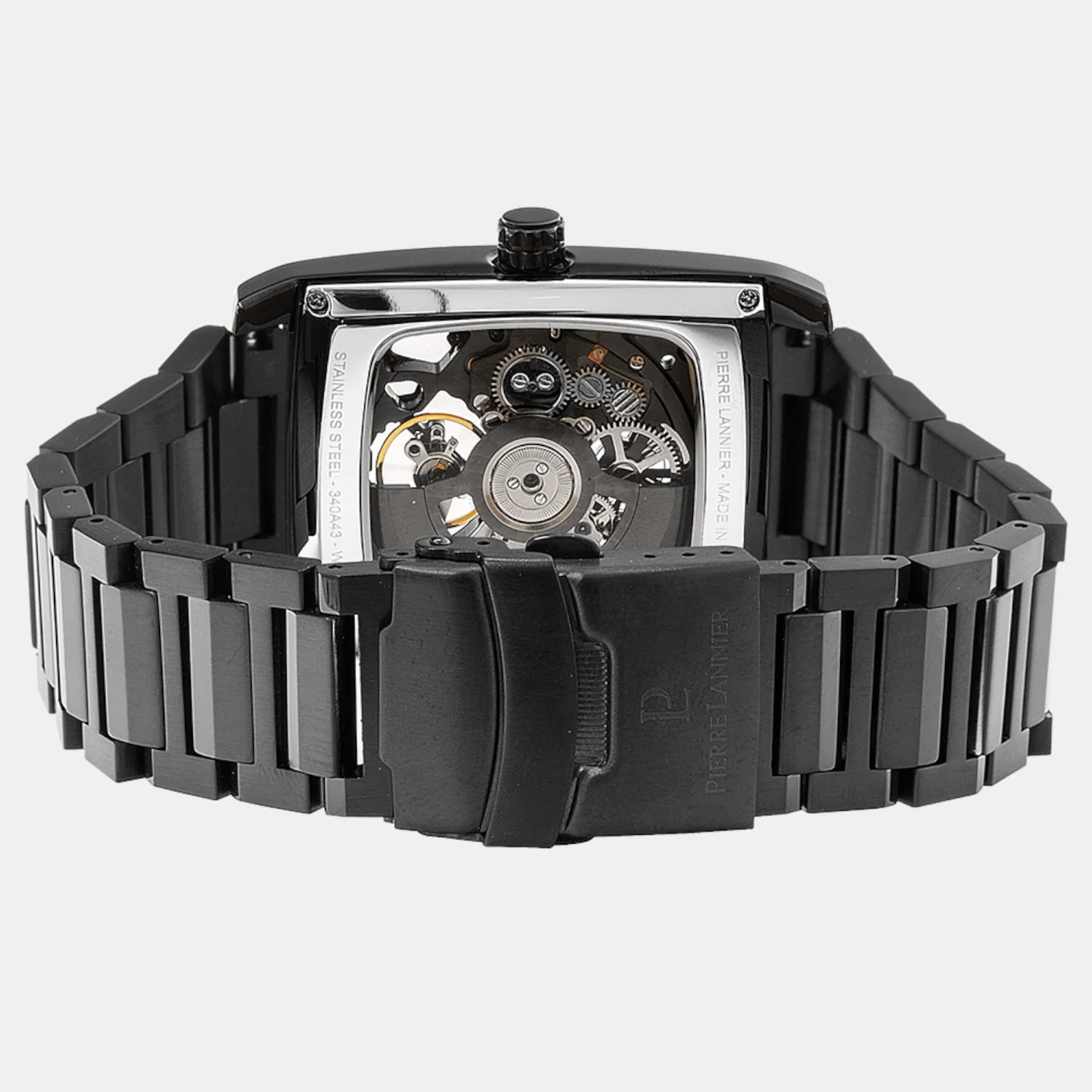 Hector Men Automatic Black Dial Analog Stainless Steel Watch 340A439 - Image 4