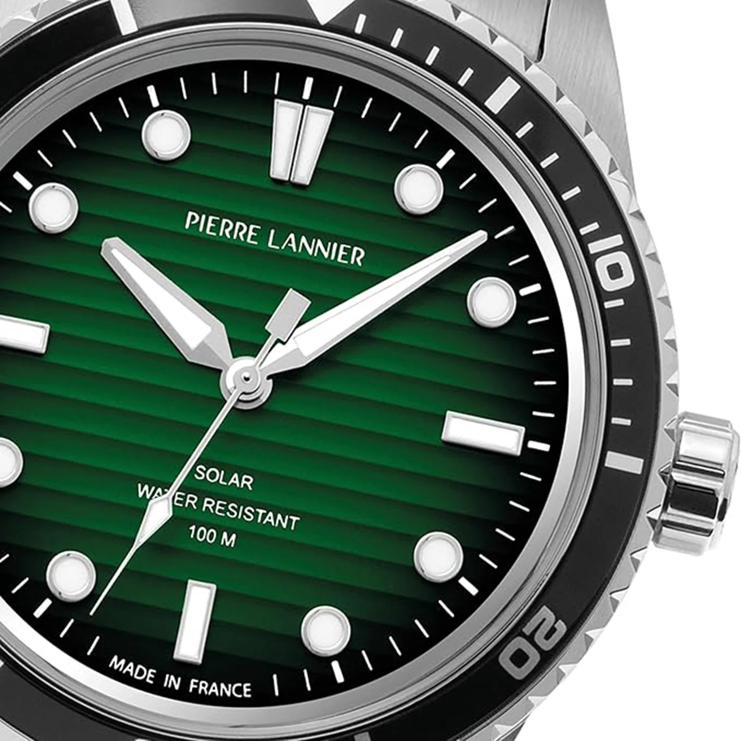 Inti Men Solar Green Dial Analog Stainless Steel Watch 244H171 - Image 4