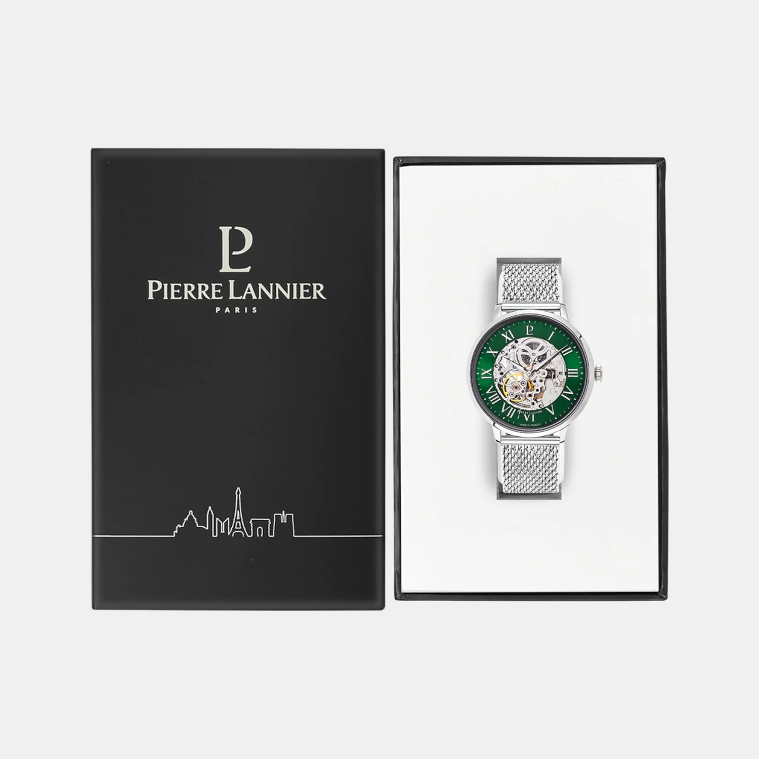 Men Automatic Green Dial Analog Mesh Watch 323D171 - Image 6