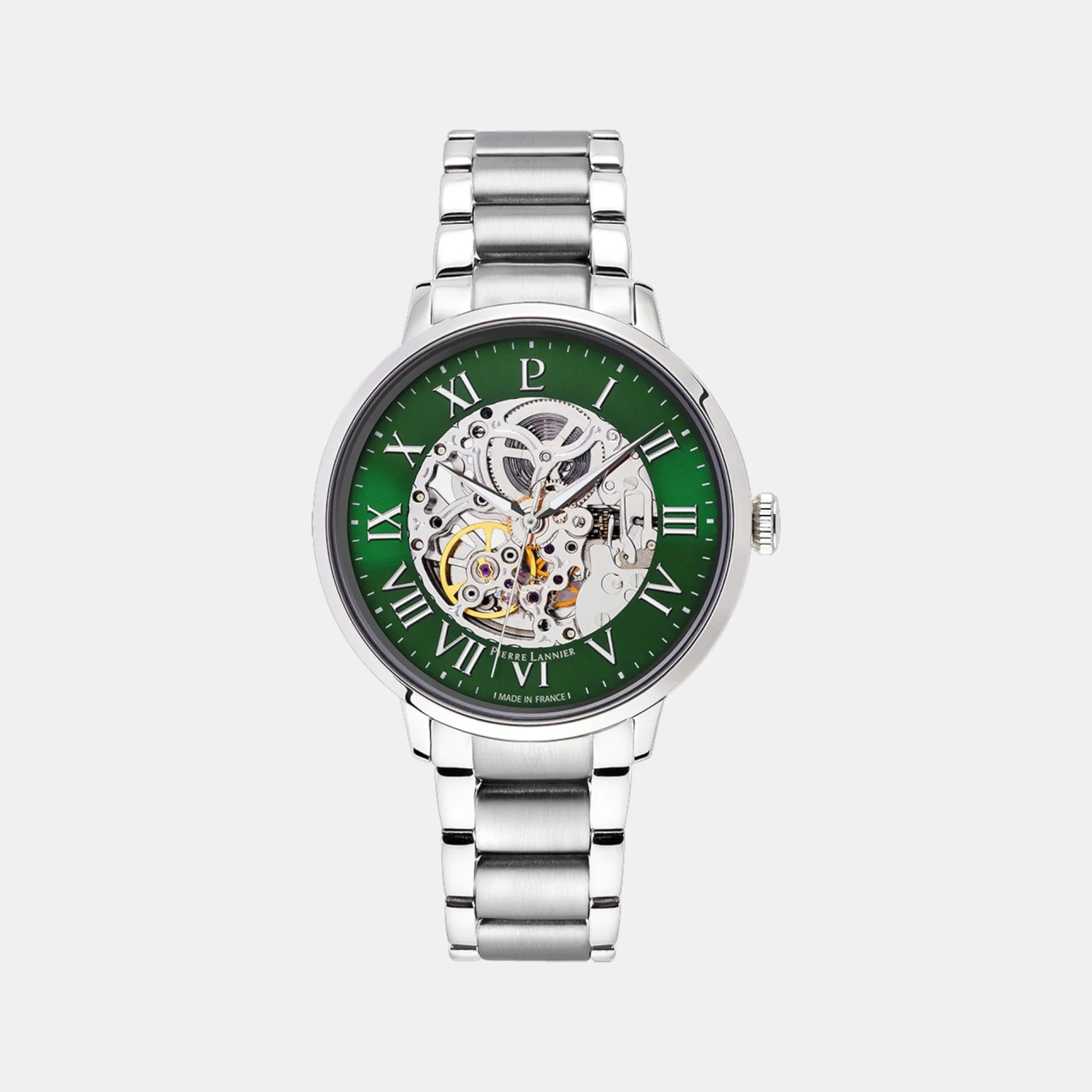 Men Automatic Green Dial Analog Stainless Steel Watch 317B171 - Image 2