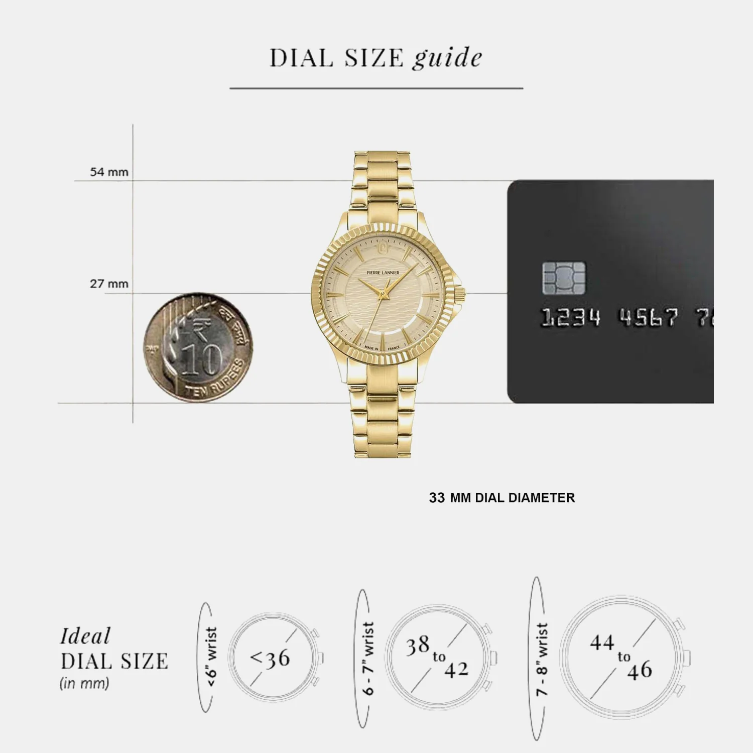 Metropolitain Women Quartz Gold Dial Analog Stainless Steel Watch 018Q542 - Image 4